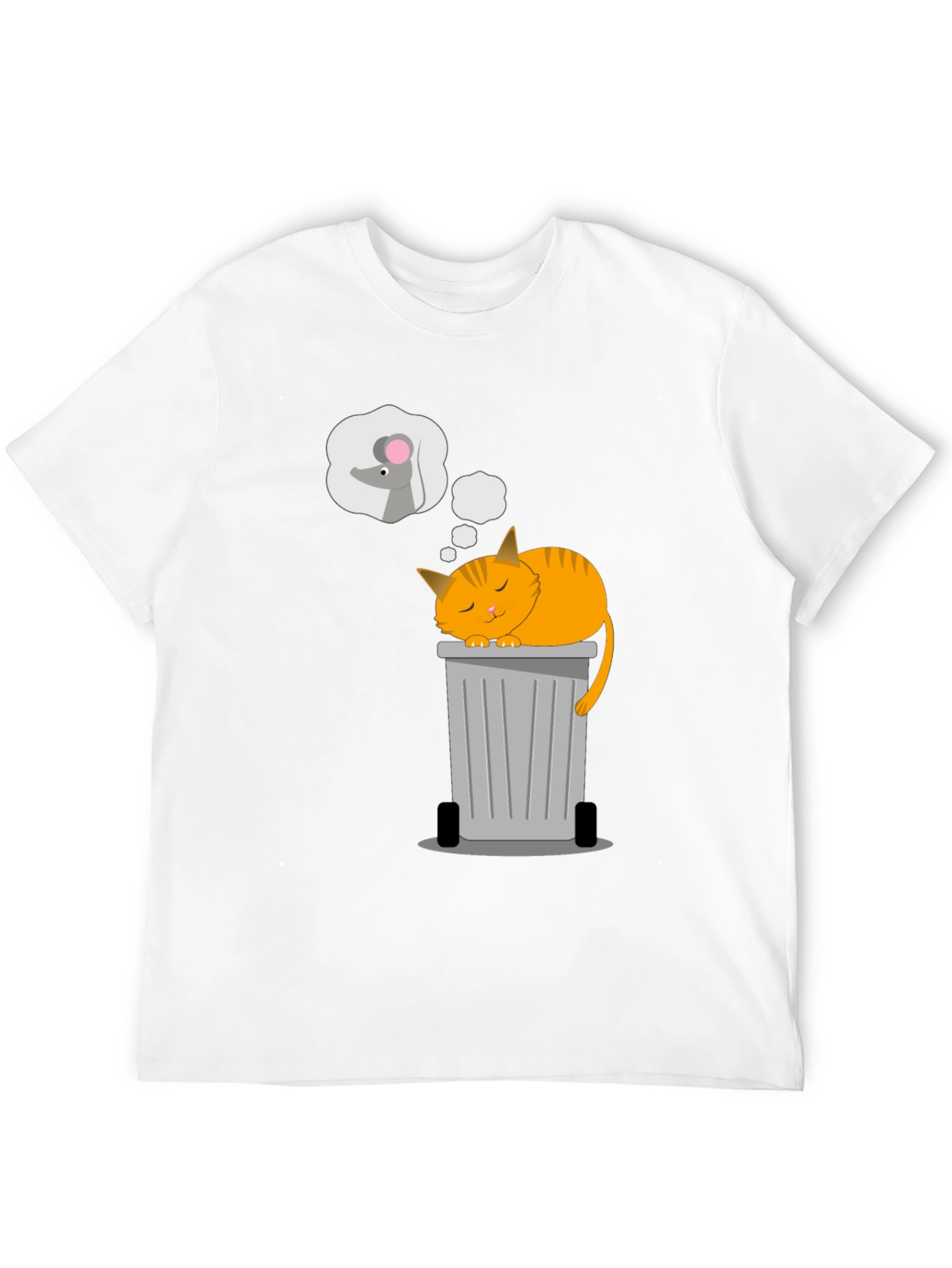 Cat Nap T-Shirt: Sleepy Cat & Mouse Dreams