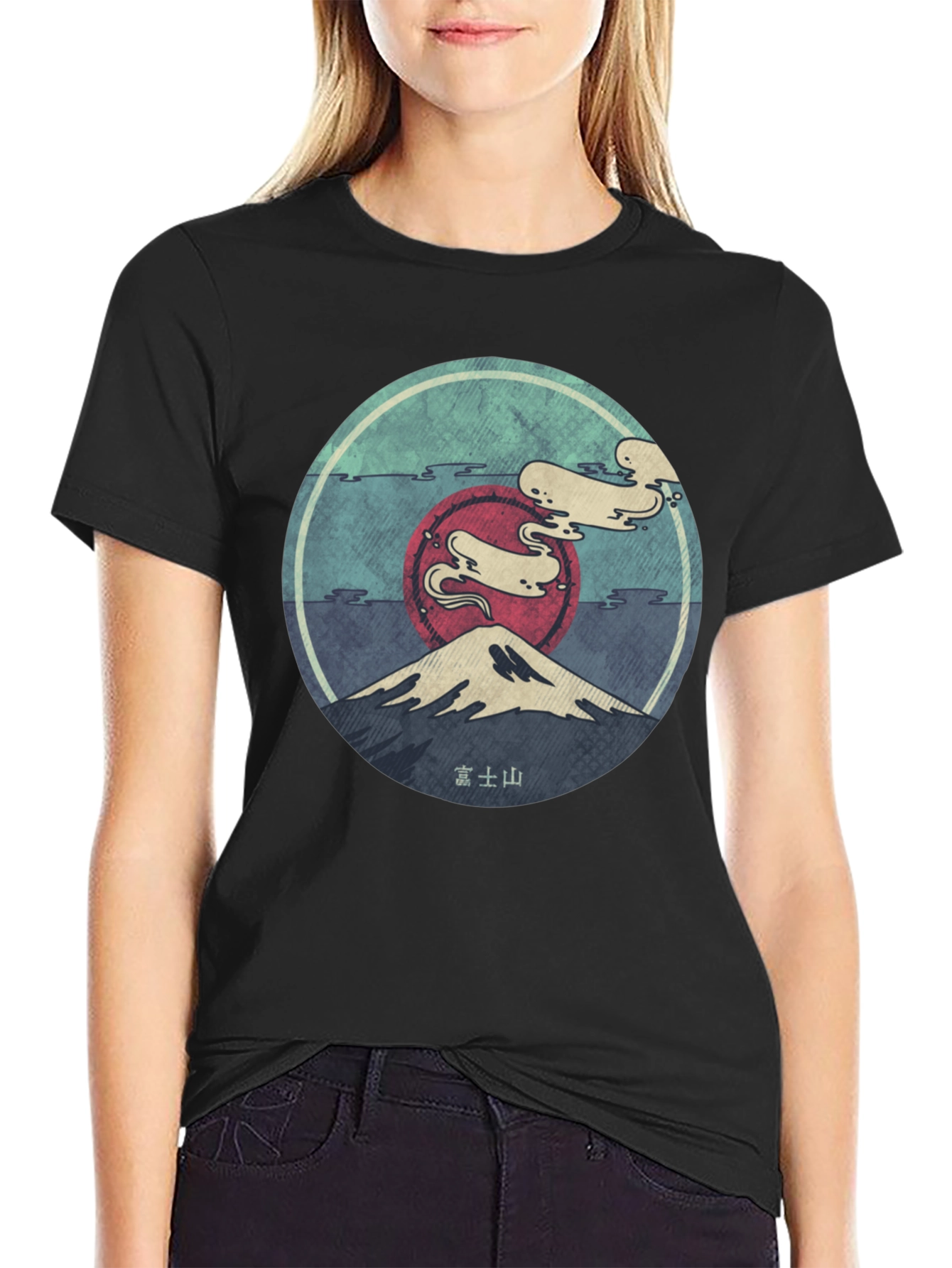 Mount Fuji Graphic Tee - Unisex Black T-Shirt