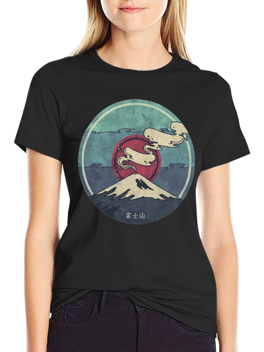 Mount Fuji Graphic Tee - Unisex Black T-Shirt