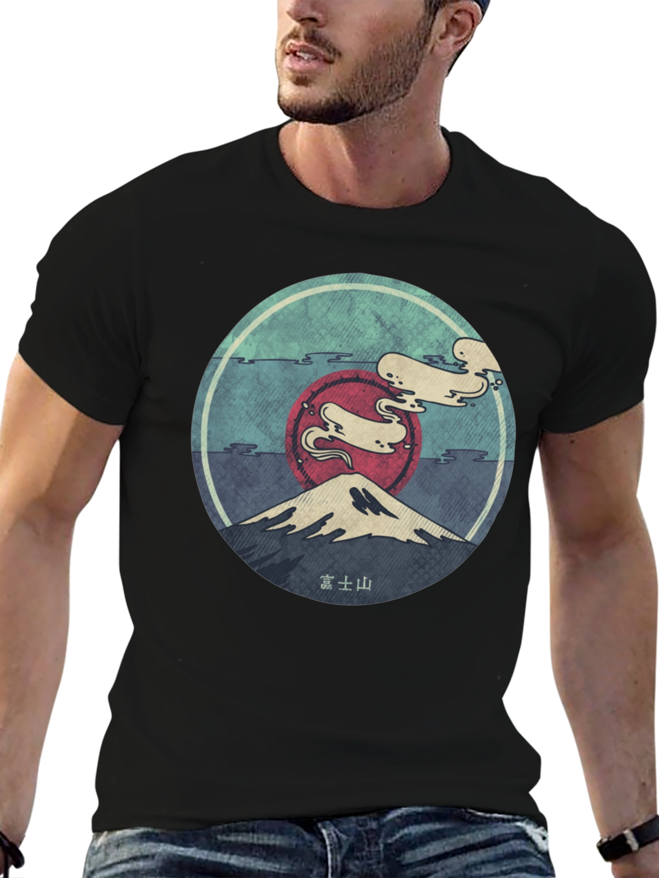 Mount Fuji Graphic Tee - Unisex Black T-Shirt