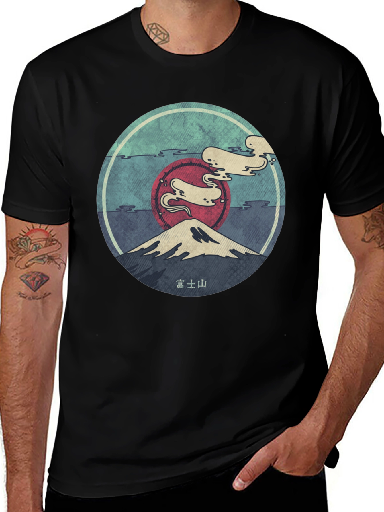 Mount Fuji Graphic Tee - Unisex Black T-Shirt