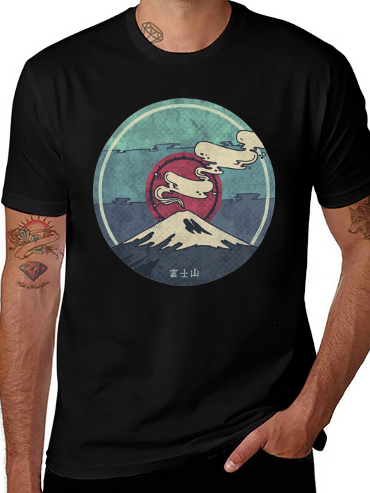 Mount Fuji Graphic Tee - Unisex Black T-Shirt