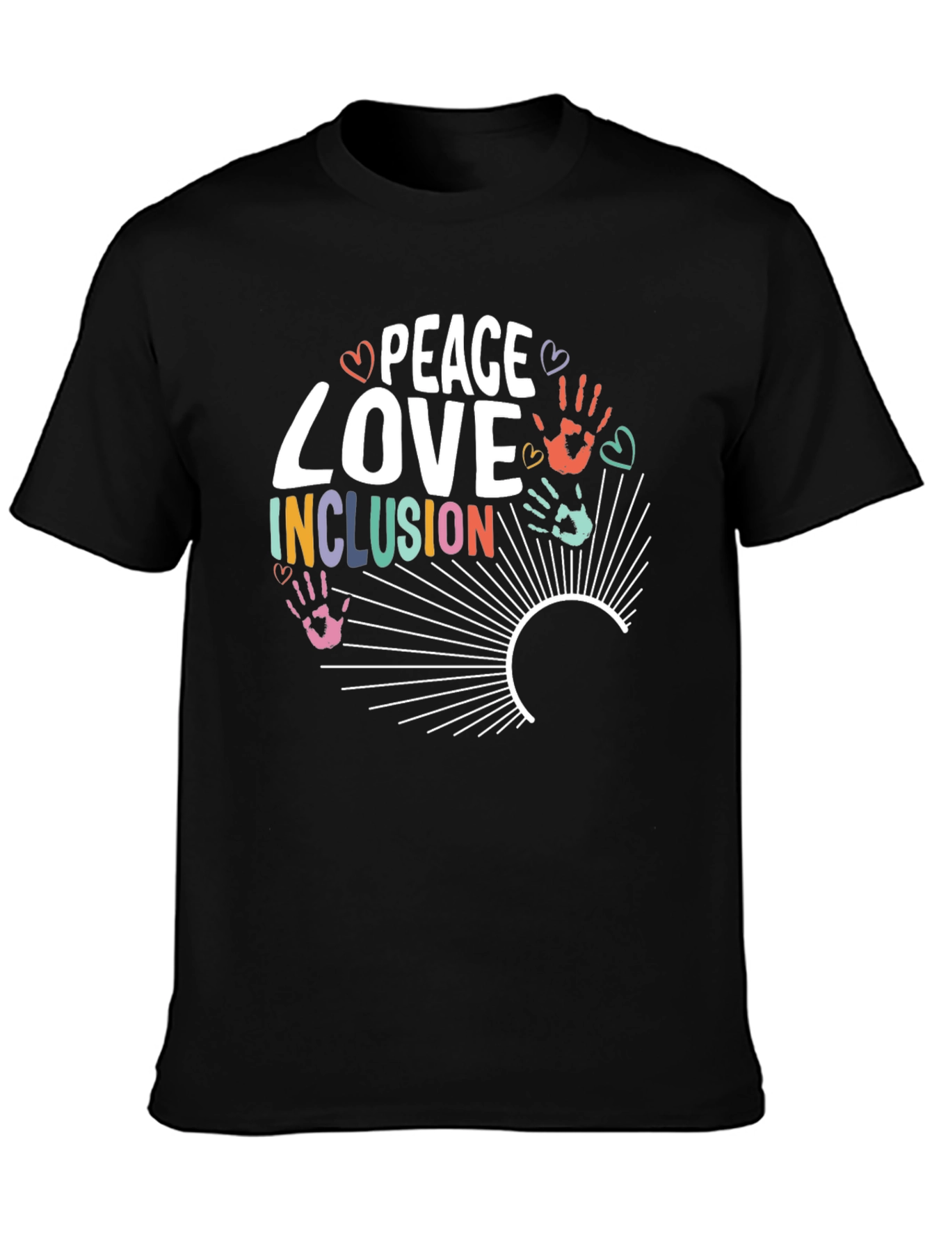 Peace Love Inclusion Graphic T-Shirt