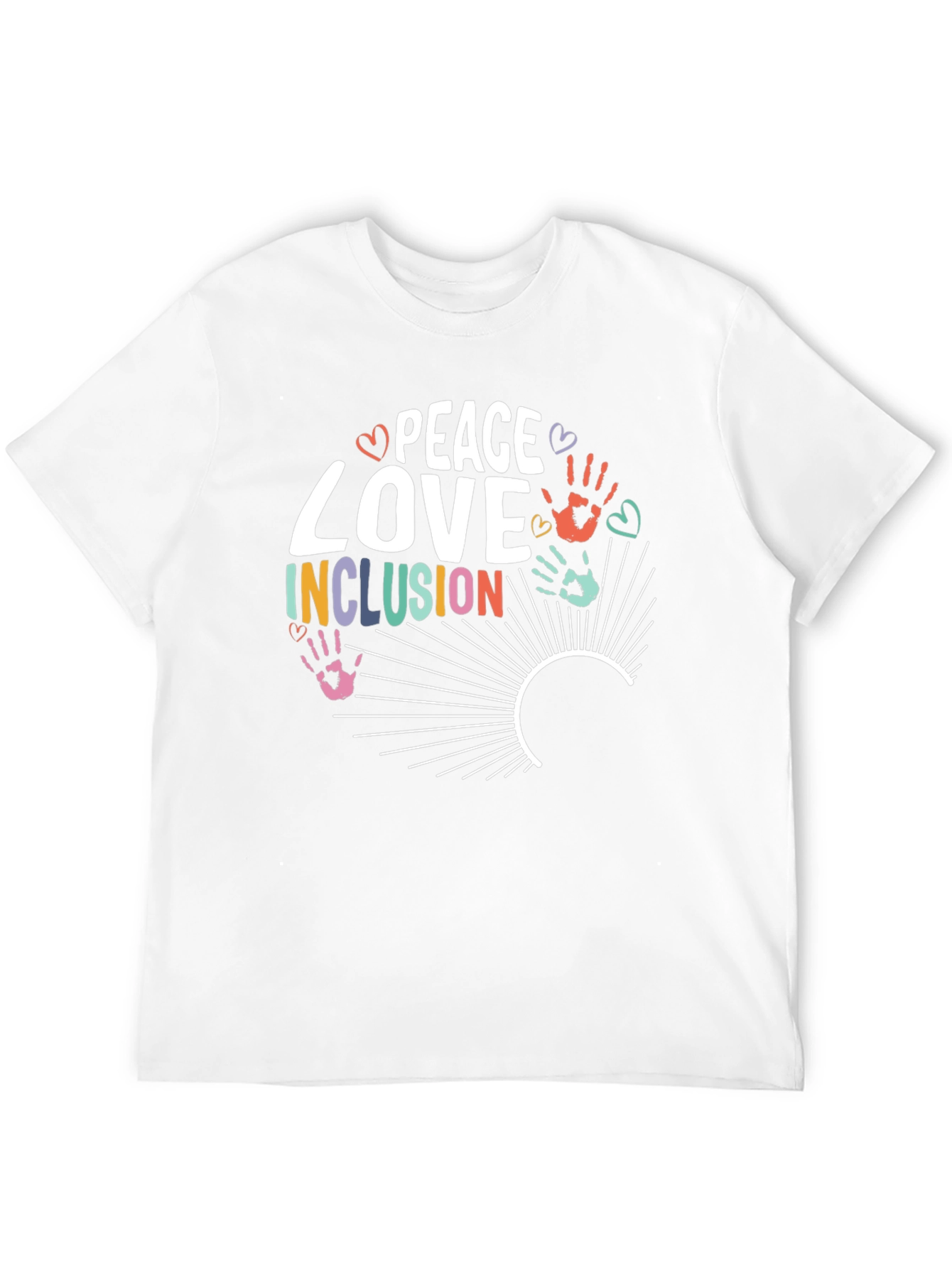 Peace Love Inclusion Graphic T-Shirt