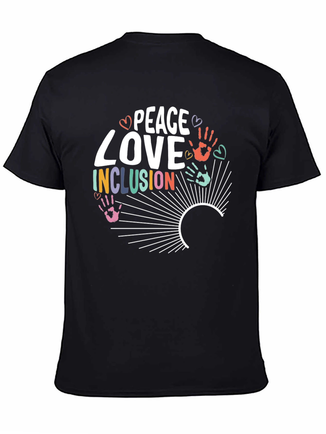 Peace Love Inclusion Graphic T-Shirt