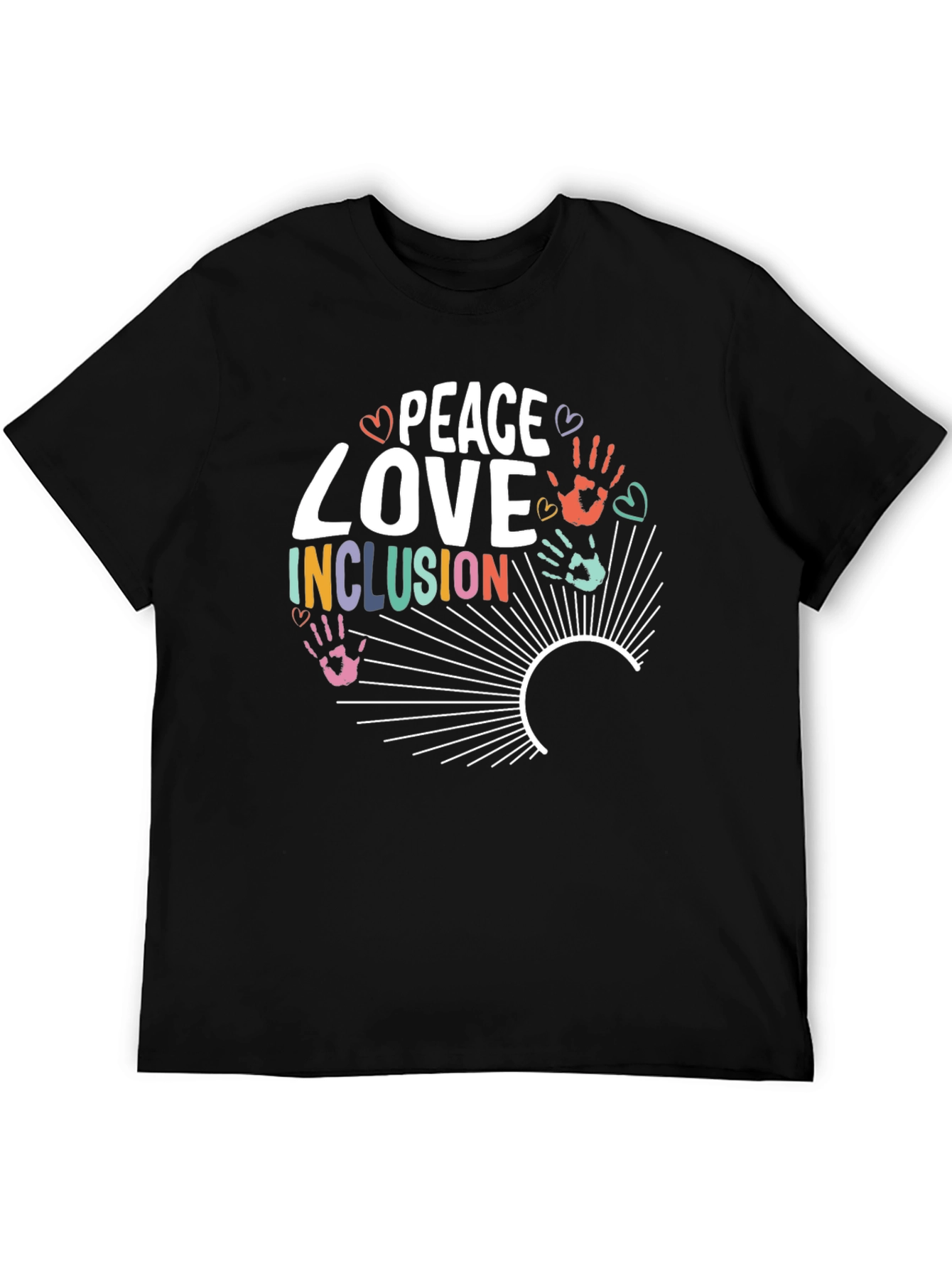 Peace Love Inclusion Graphic T-Shirt