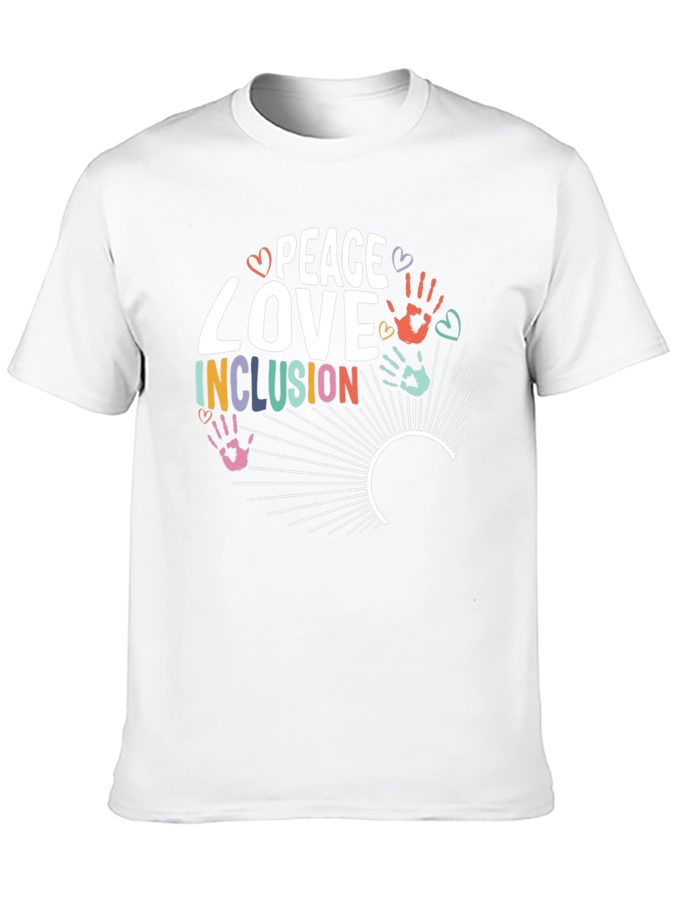 Peace Love Inclusion Graphic T-Shirt