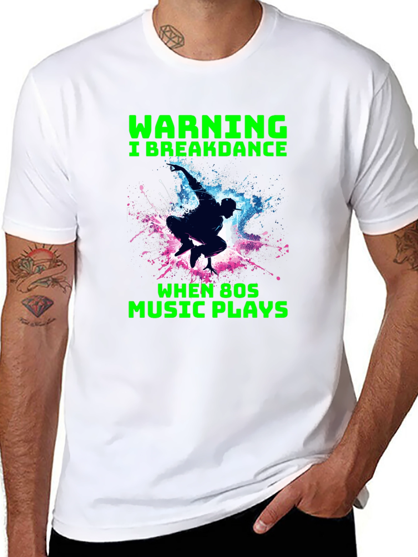 Breakdance 80s Music Graphic Tee