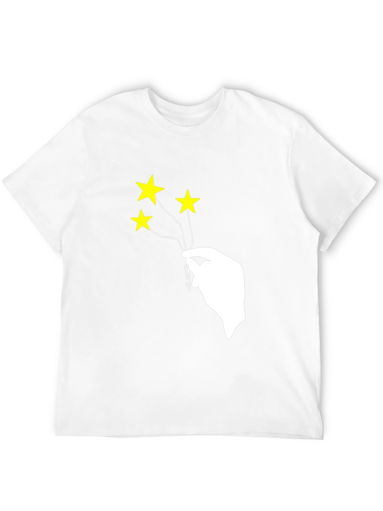 Stars in Hand Graphic T-Shirt - Black