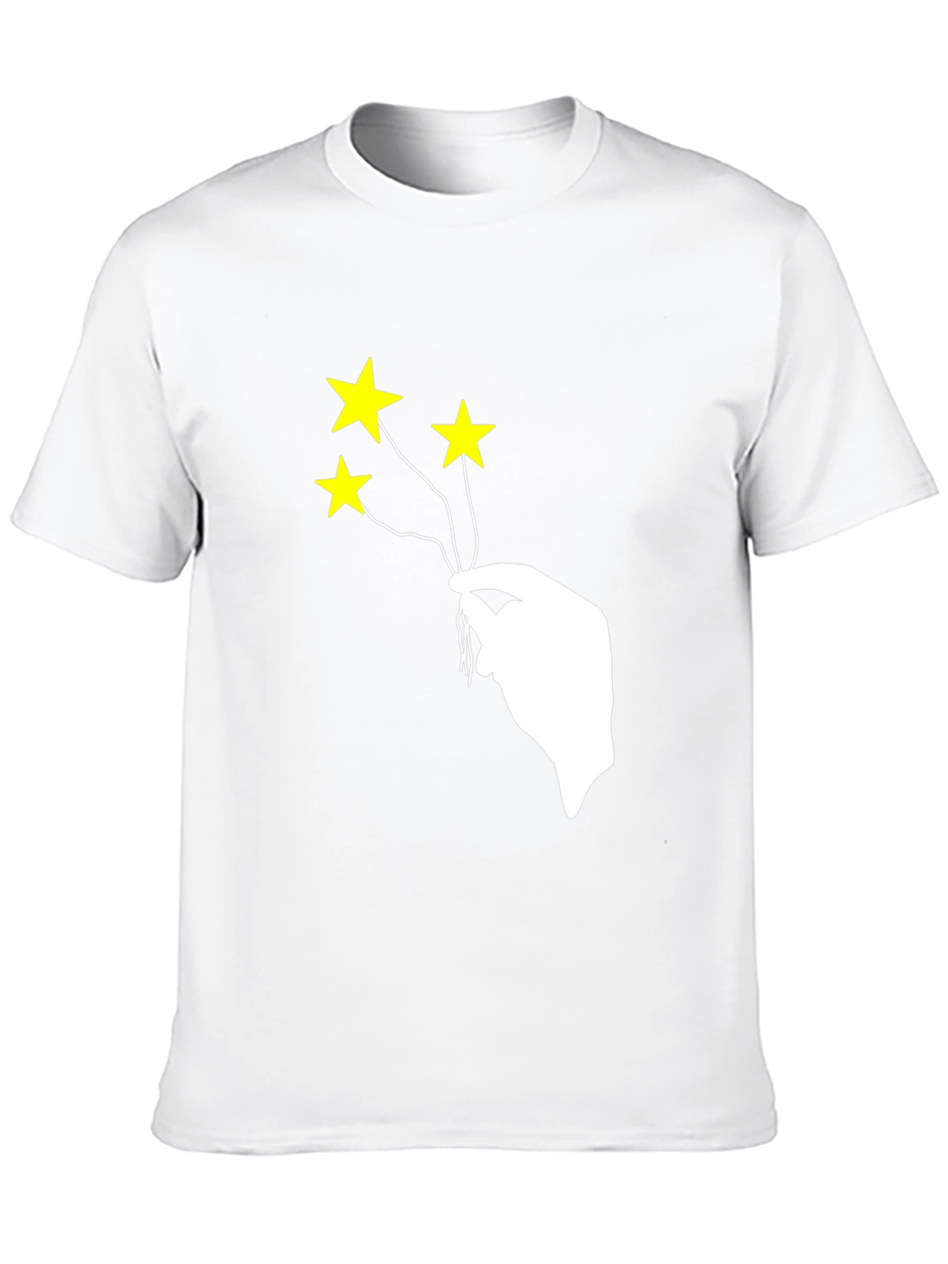 Stars in Hand Graphic T-Shirt - Black
