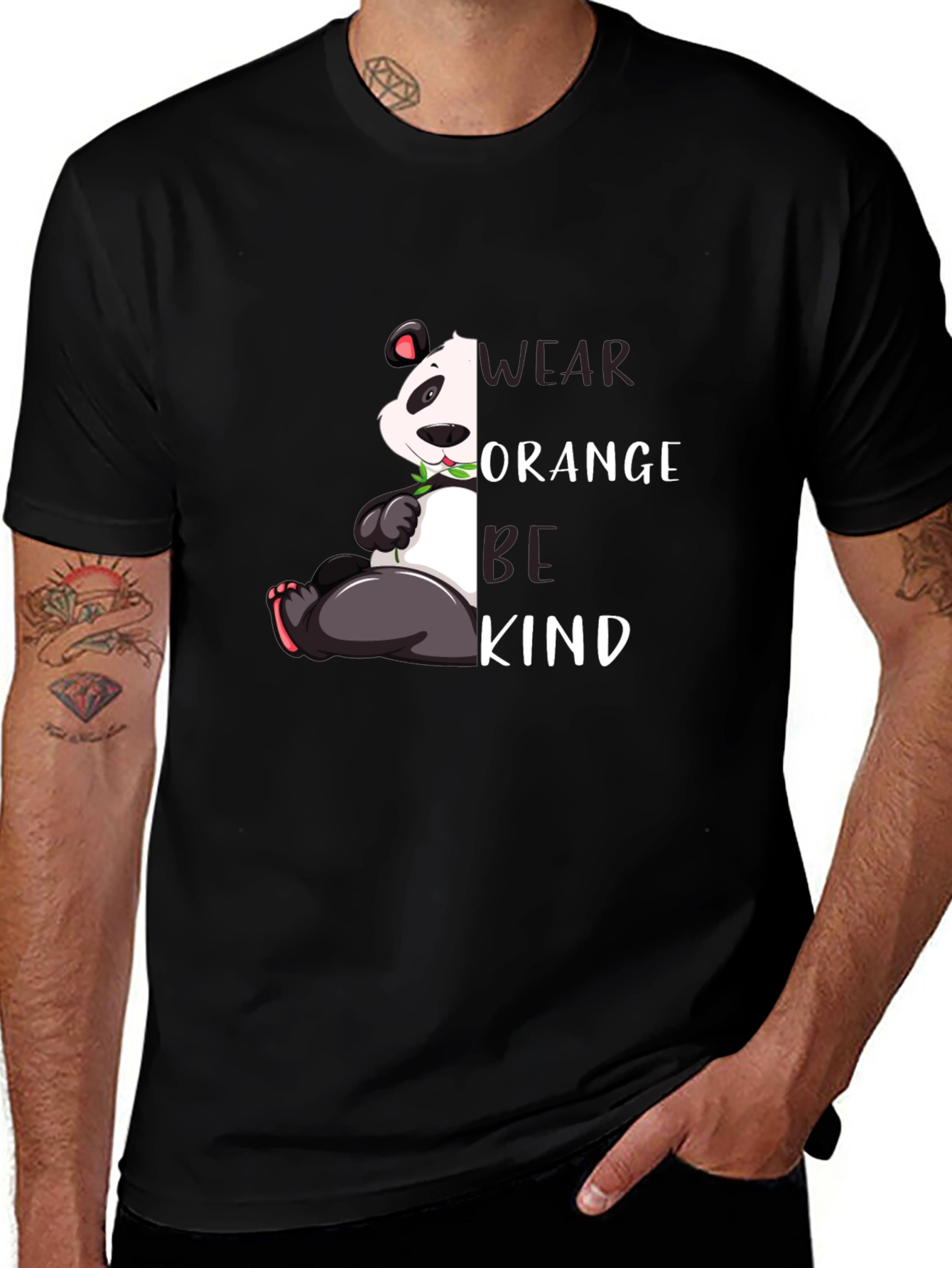 Wear Orange Be Kind Panda T-Shirt