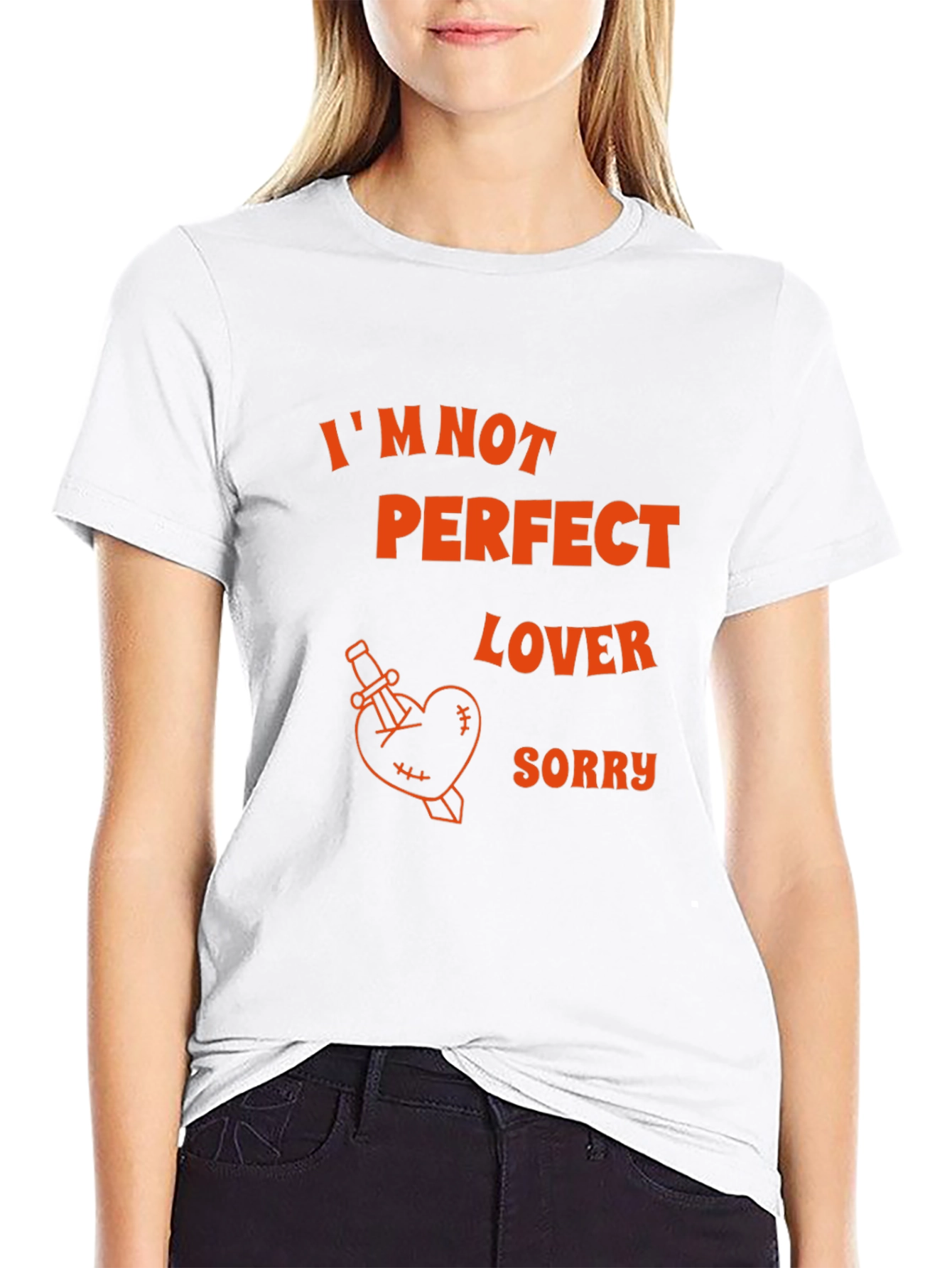 Im Not Perfect Lover Black T-Shirt