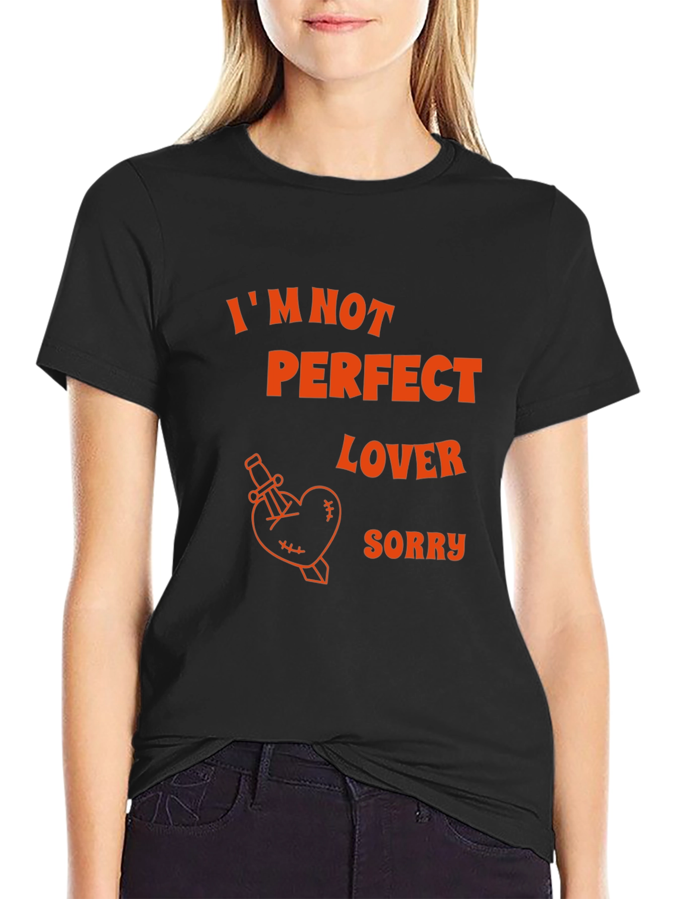 Im Not Perfect Lover Black T-Shirt