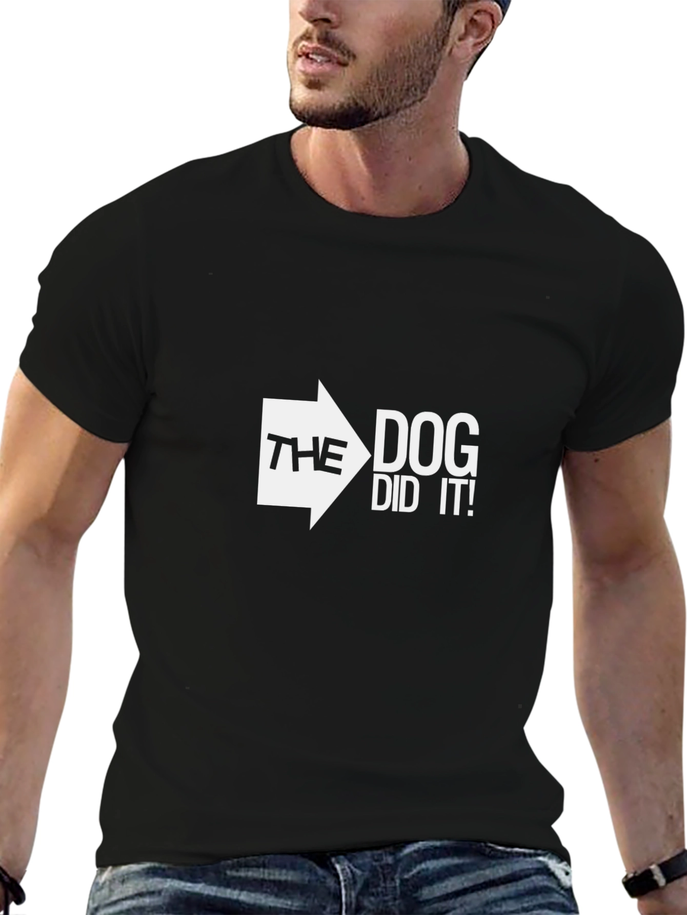 The Dog Did It! Graphic Tee - Black