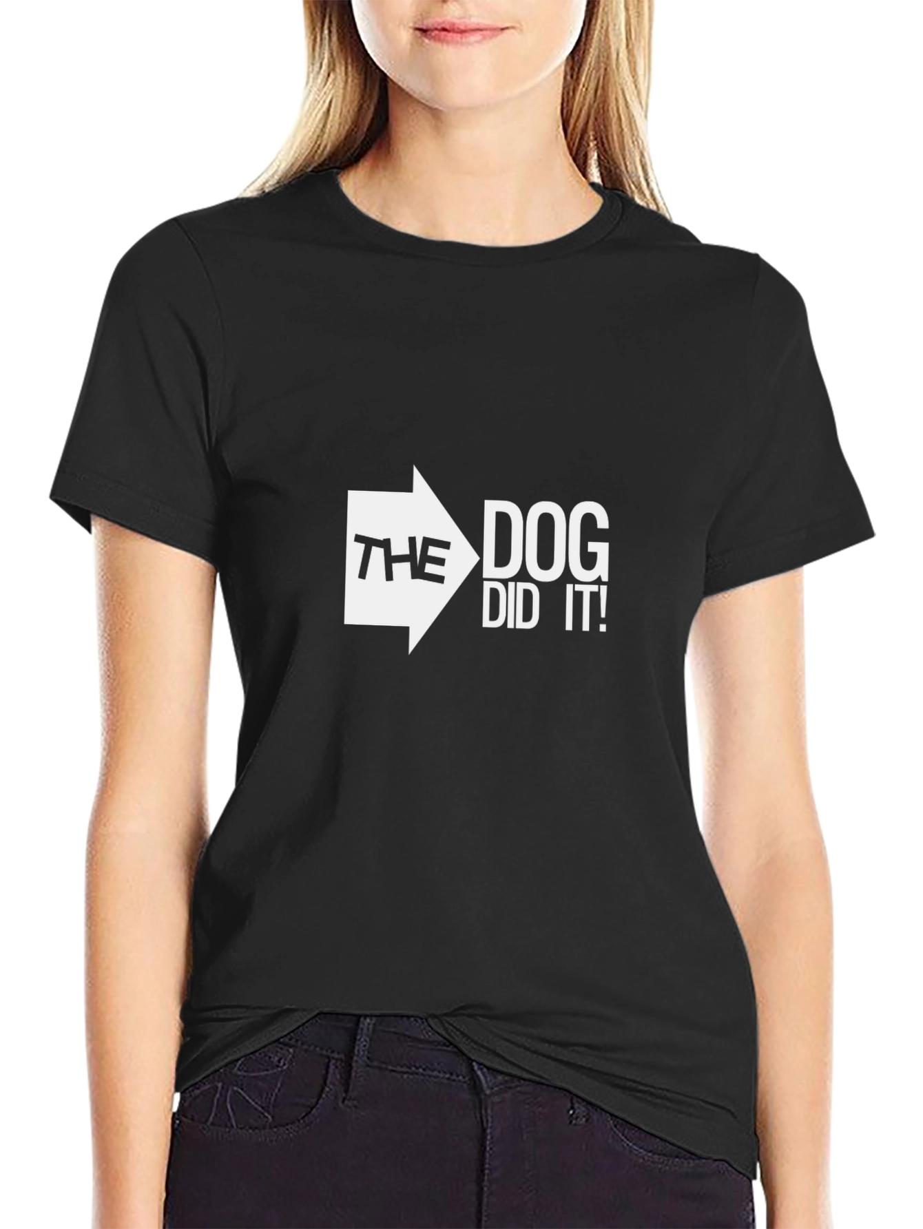 The Dog Did It! Graphic Tee - Black