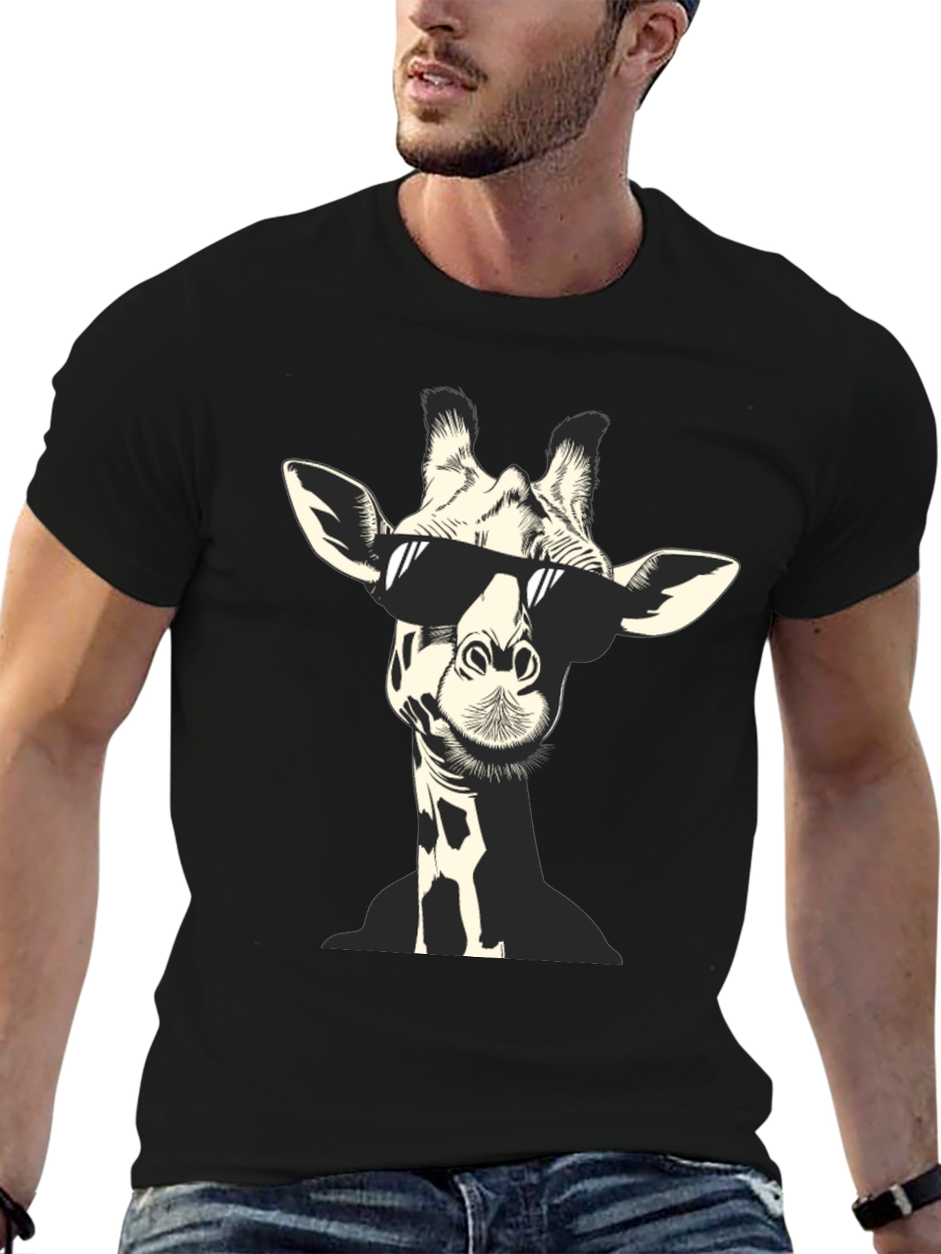 Cool Giraffe Graphic T-Shirt
