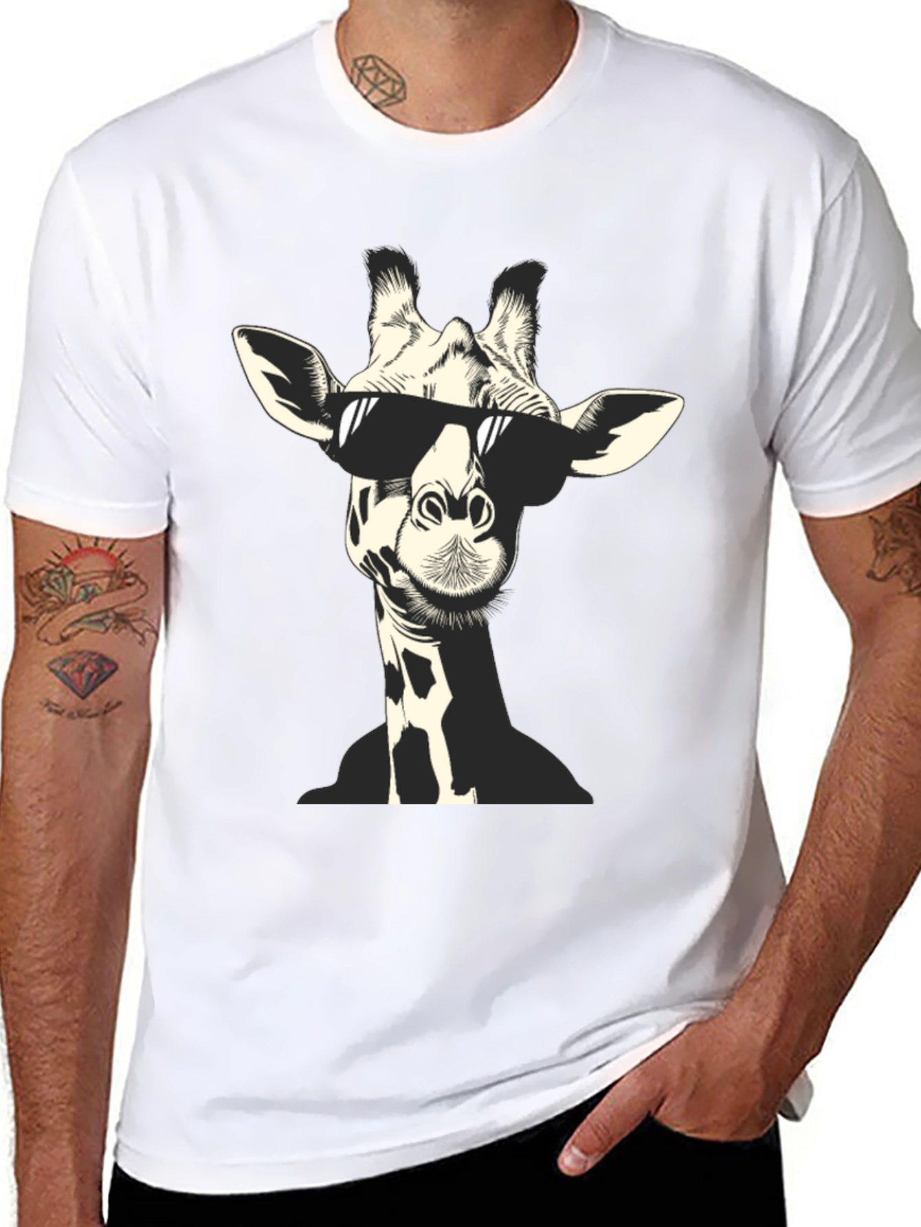 Cool Giraffe Graphic T-Shirt