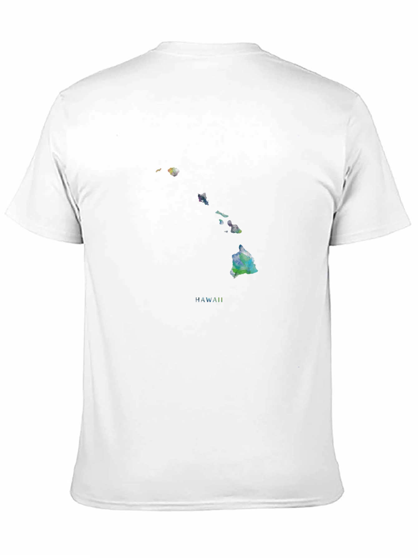 Hawaii Islands Map T-Shirt - Black