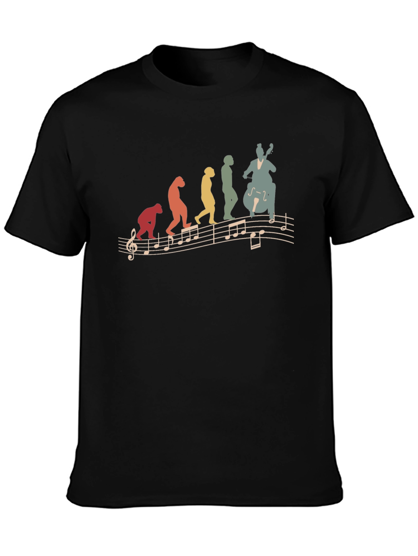 Evolution of Music Bass Player T-Shirt