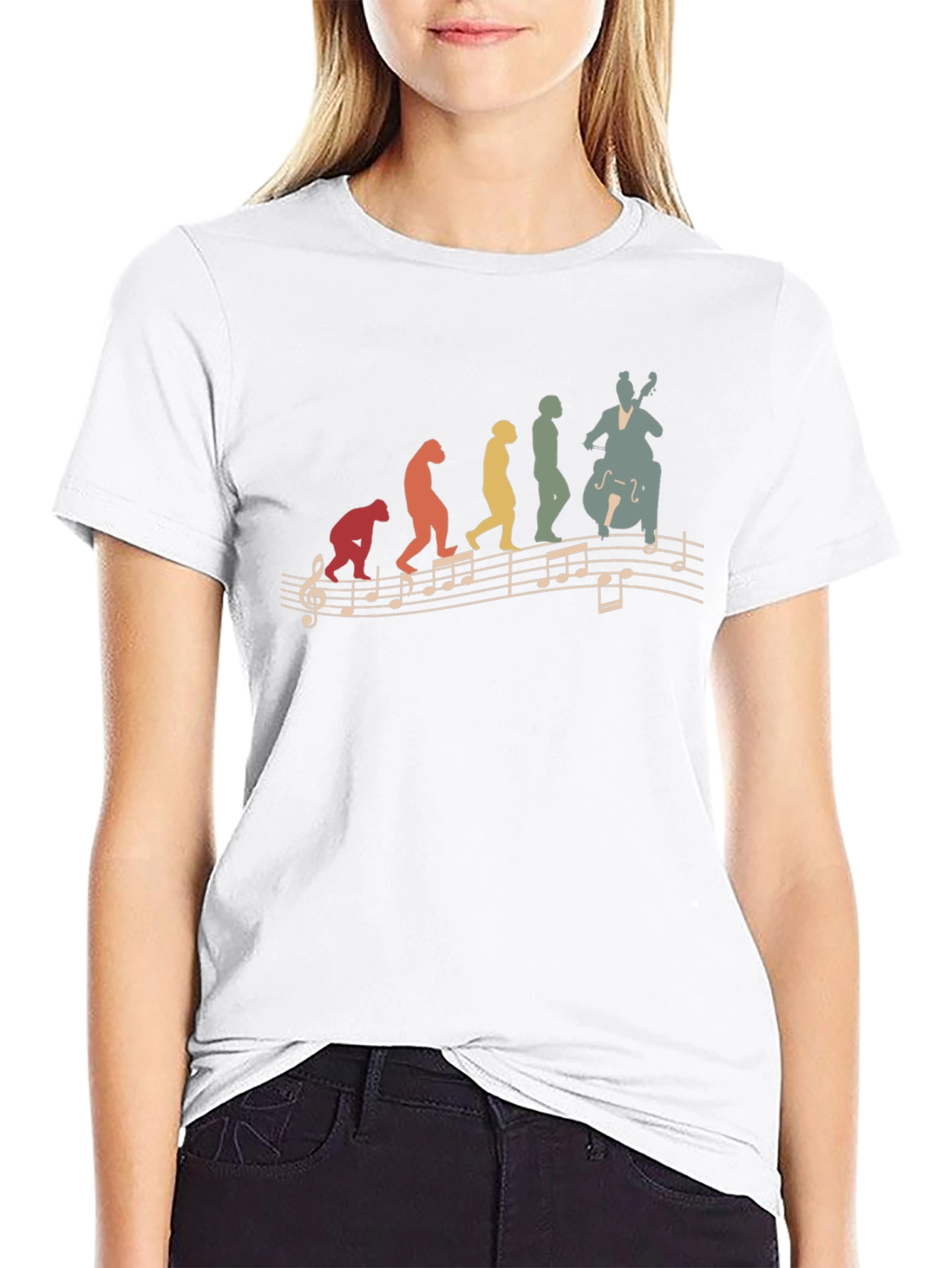Evolution of Music Bass Player T-Shirt