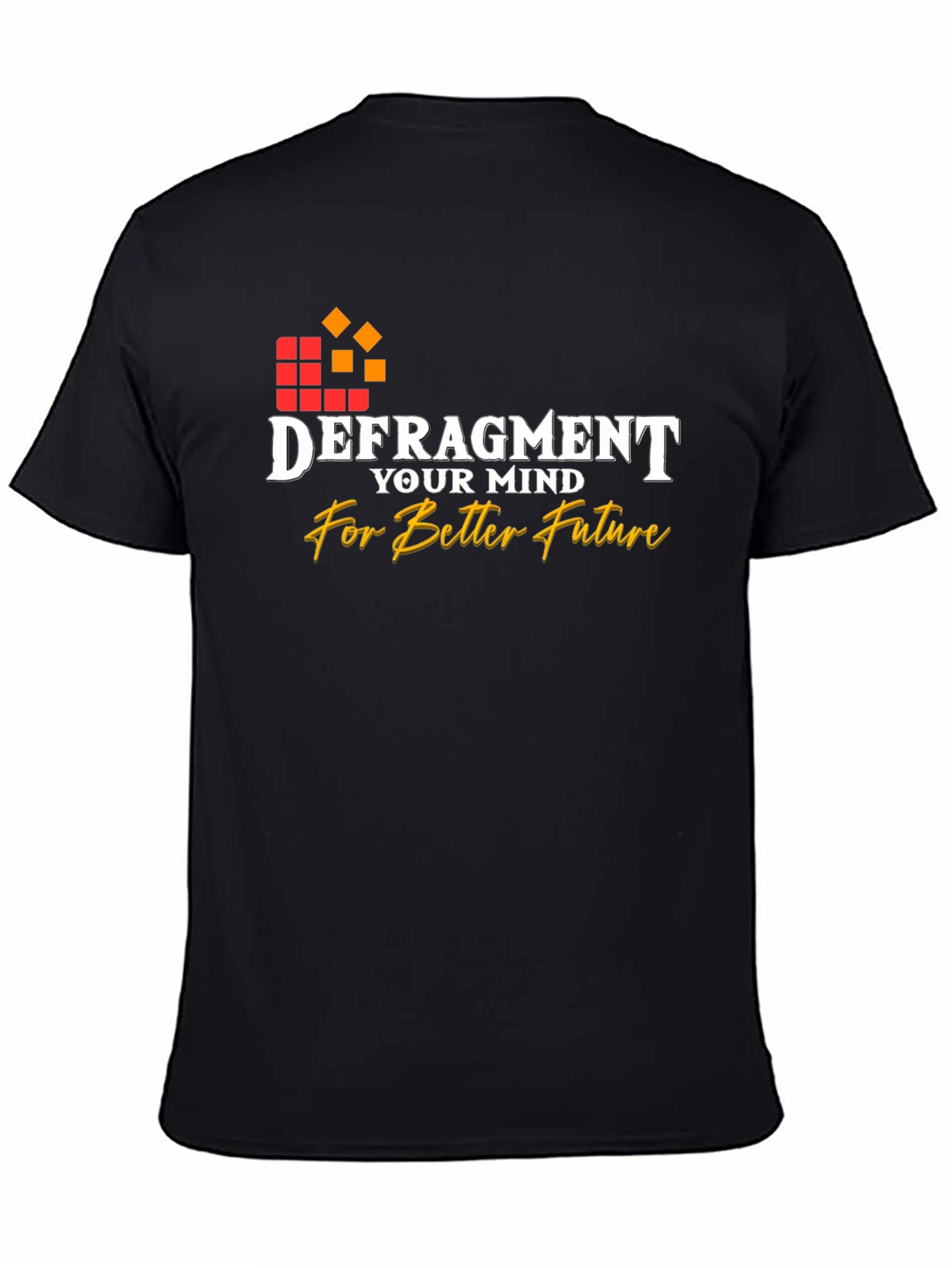 Defragment Your Mind Black Graphic Tee