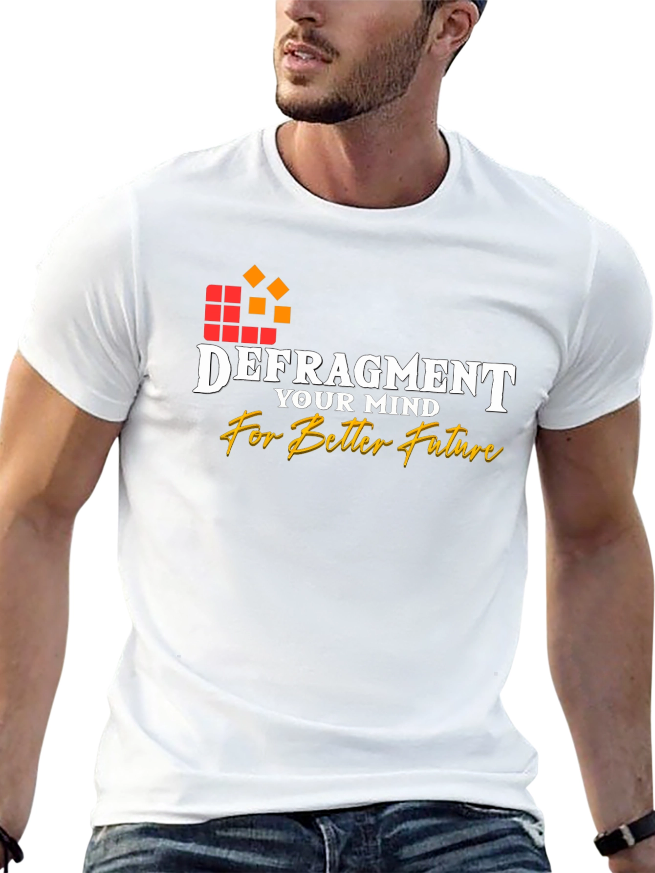 Defragment Your Mind Black Graphic Tee