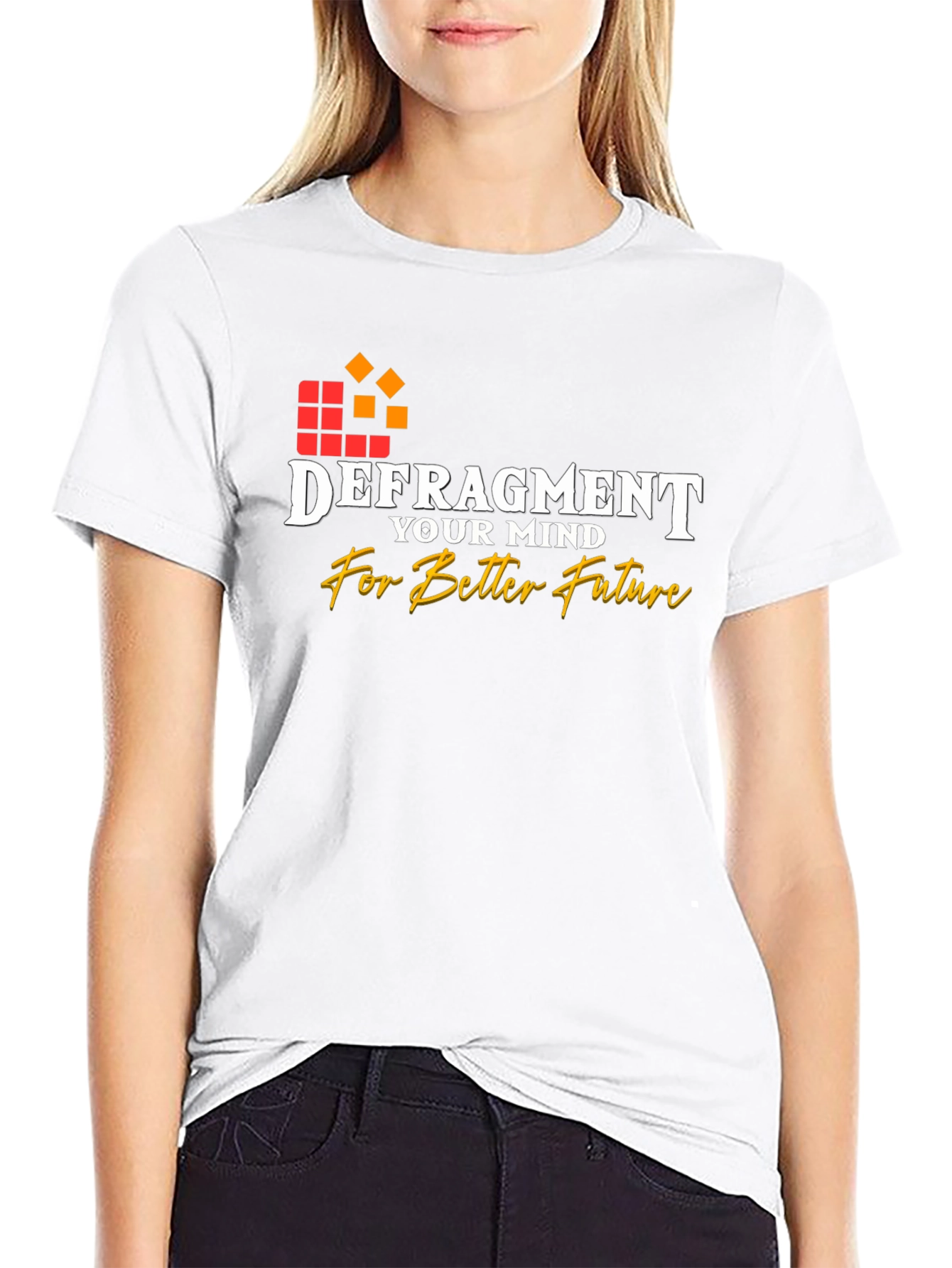 Defragment Your Mind Black Graphic Tee