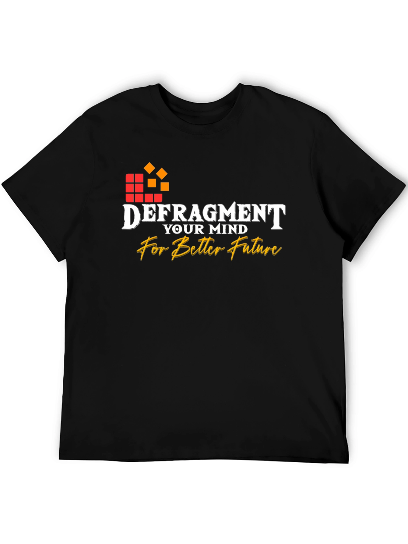 Defragment Your Mind Black Graphic Tee