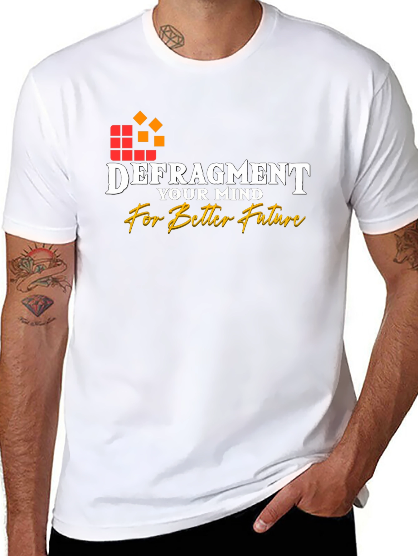 Defragment Your Mind Black Graphic Tee