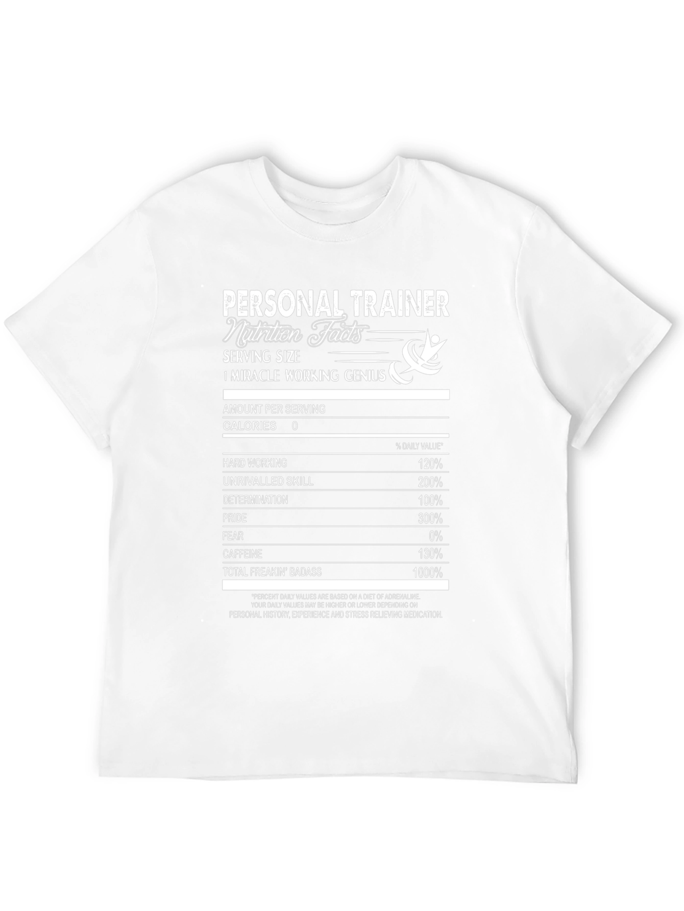 Personal Trainer Nutrition Facts Black T-Shirt