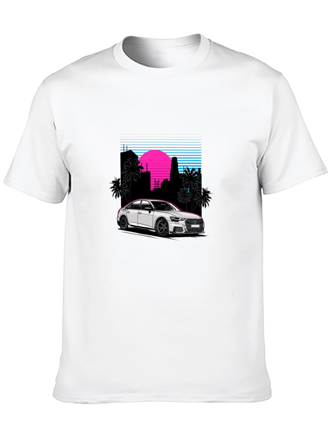 Retro Style Car Graphic Black T-Shirt