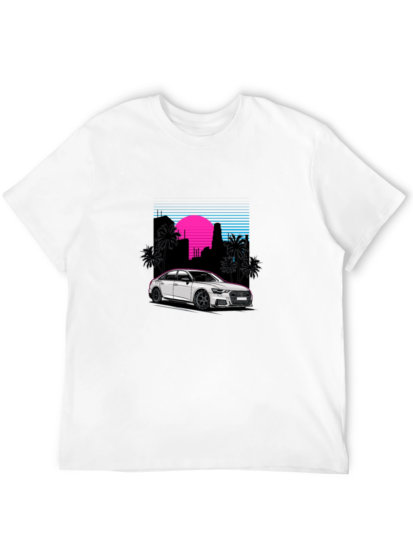 Retro Style Car Graphic Black T-Shirt