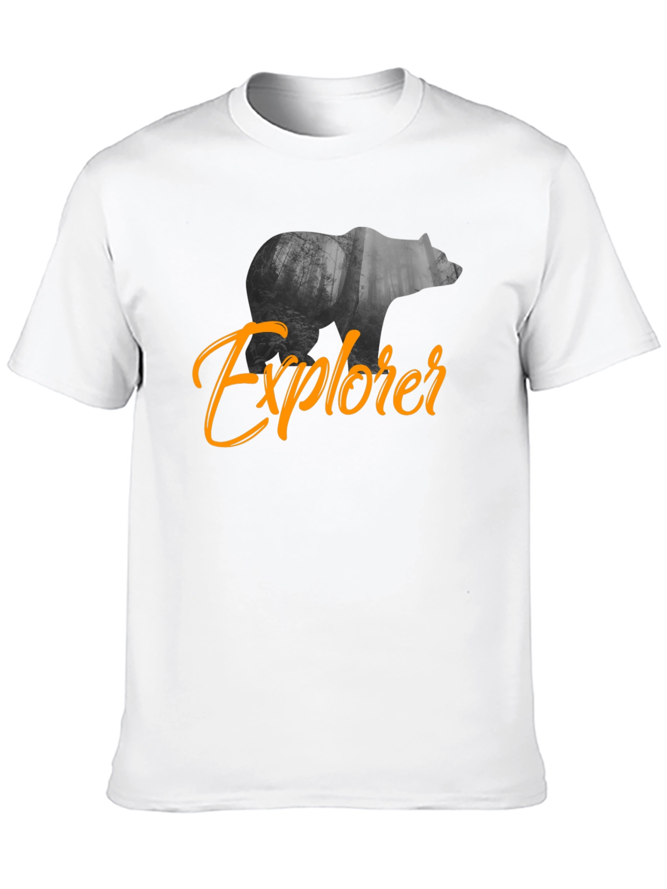 Explorer Bear Graphic Black T-Shirt