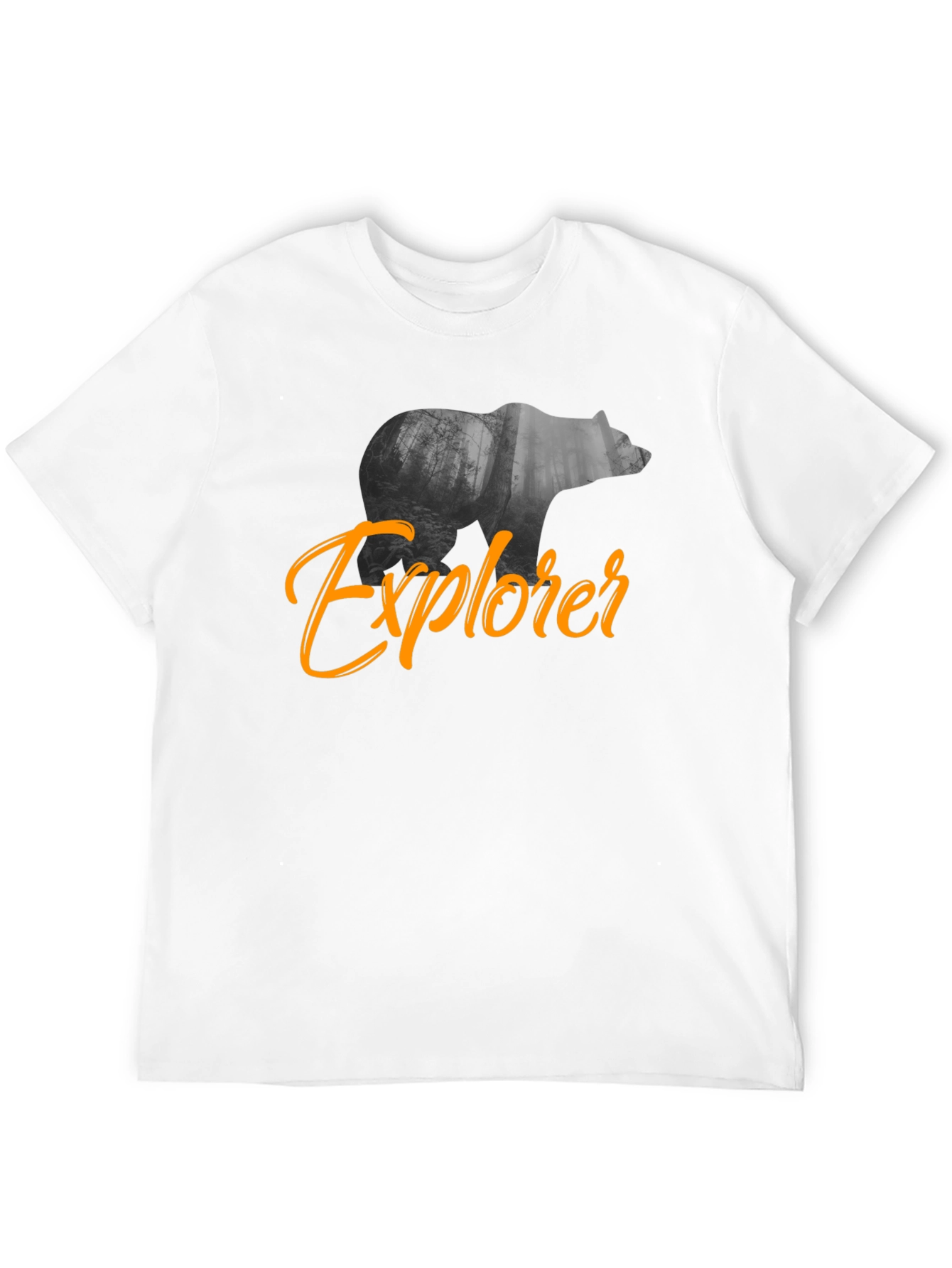 Explorer Bear Graphic Black T-Shirt