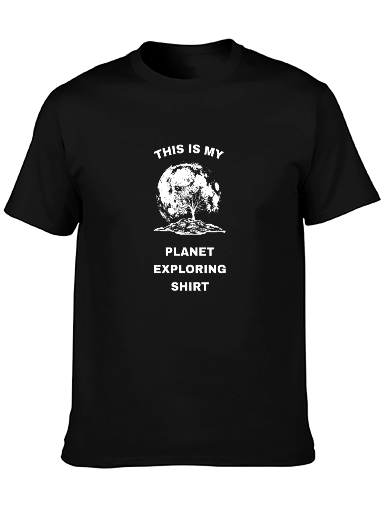 Planet Exploring T-Shirt: Lunar Tree Graphic Tee
