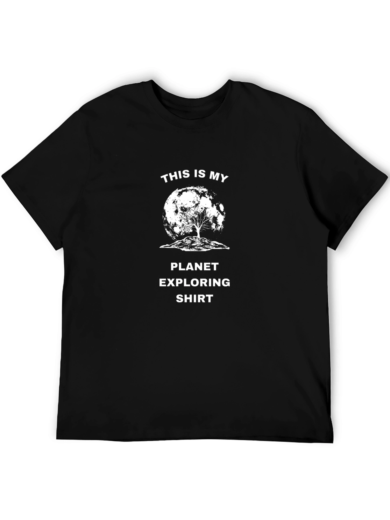 Planet Exploring T-Shirt: Lunar Tree Graphic Tee