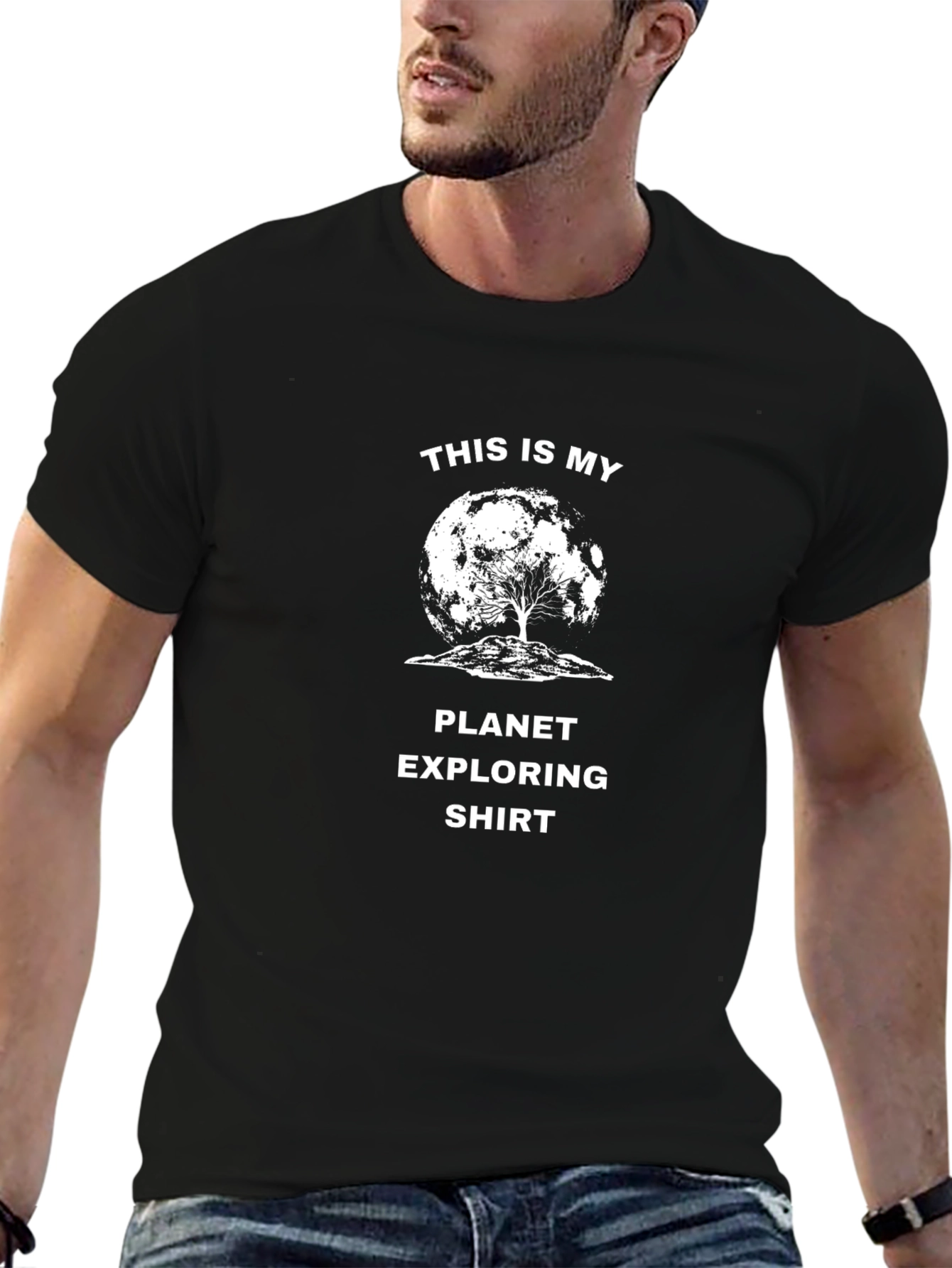 Planet Exploring T-Shirt: Lunar Tree Graphic Tee