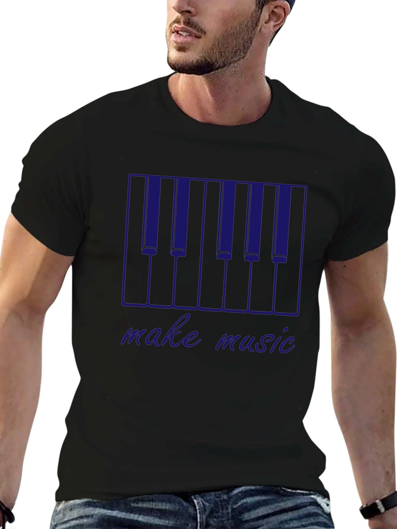 Make Music Piano Keys Graphic T-Shirt