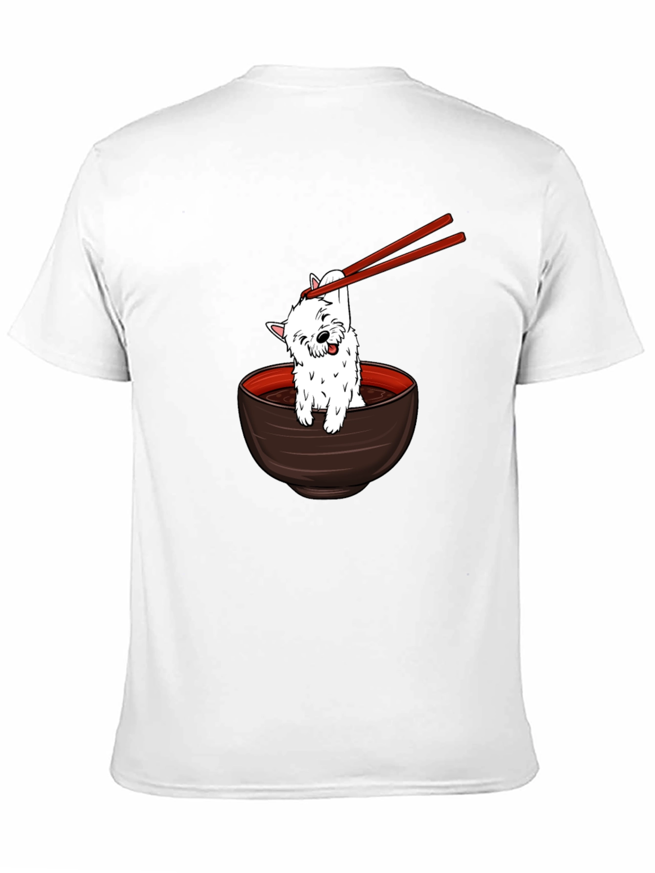 Cute Dog Ramen Bowl Graphic Tee