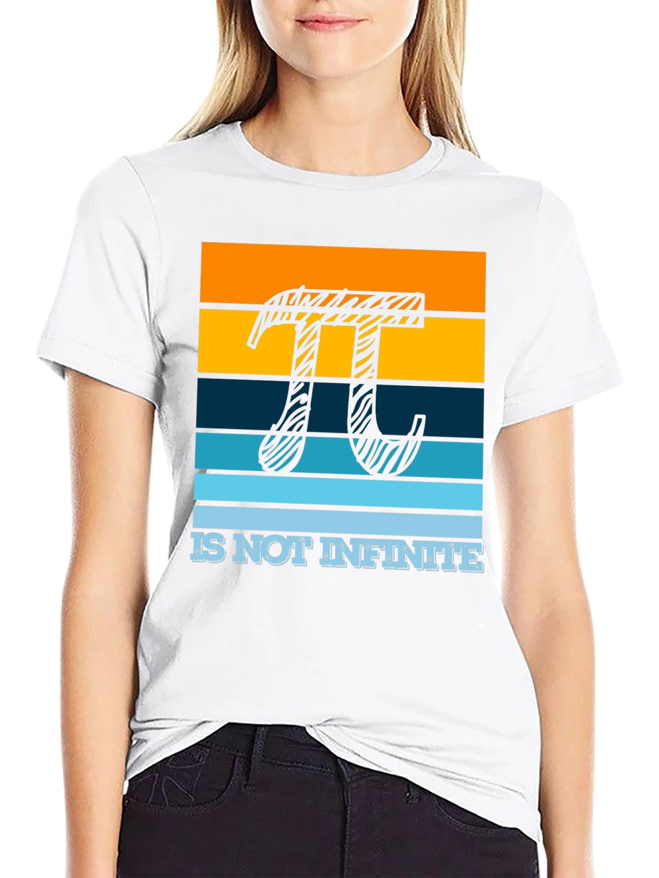 Pi Symbol Striped Graphic Tee - Limited Edition