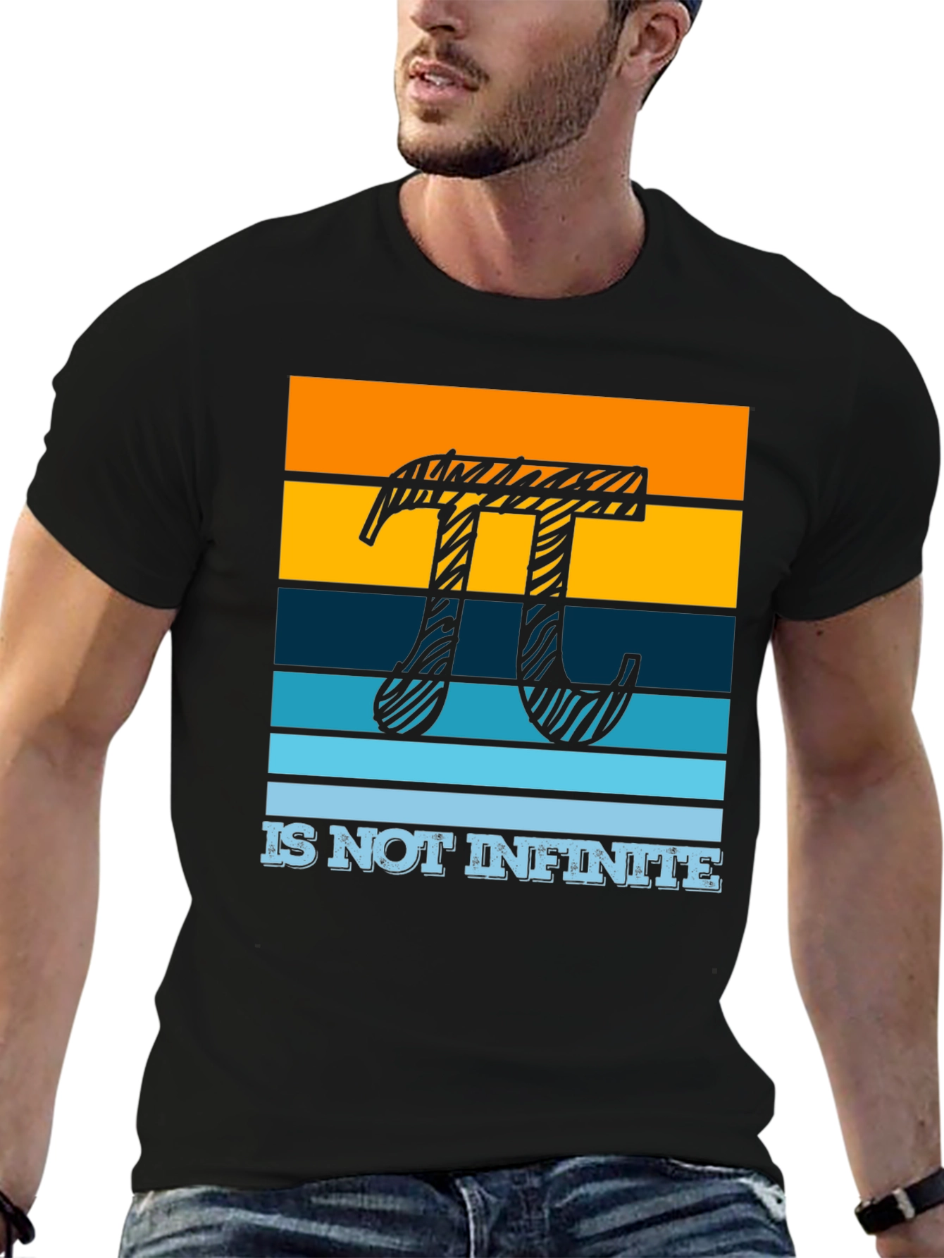 Pi Symbol Striped Graphic Tee - Limited Edition