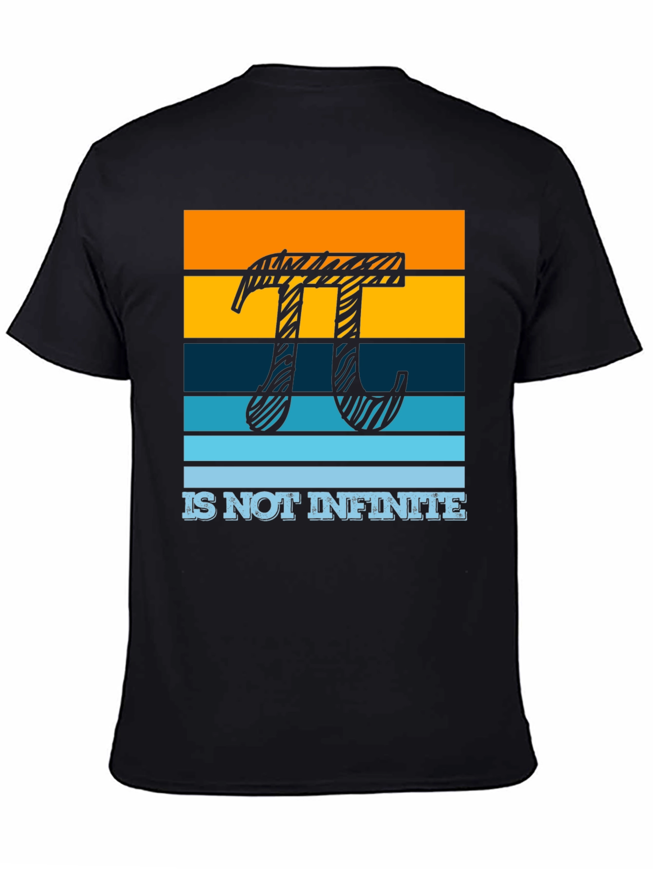 Pi Symbol Striped Graphic Tee - Limited Edition