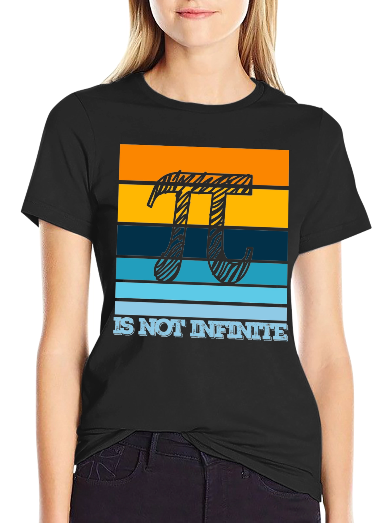 Pi Symbol Striped Graphic Tee - Limited Edition