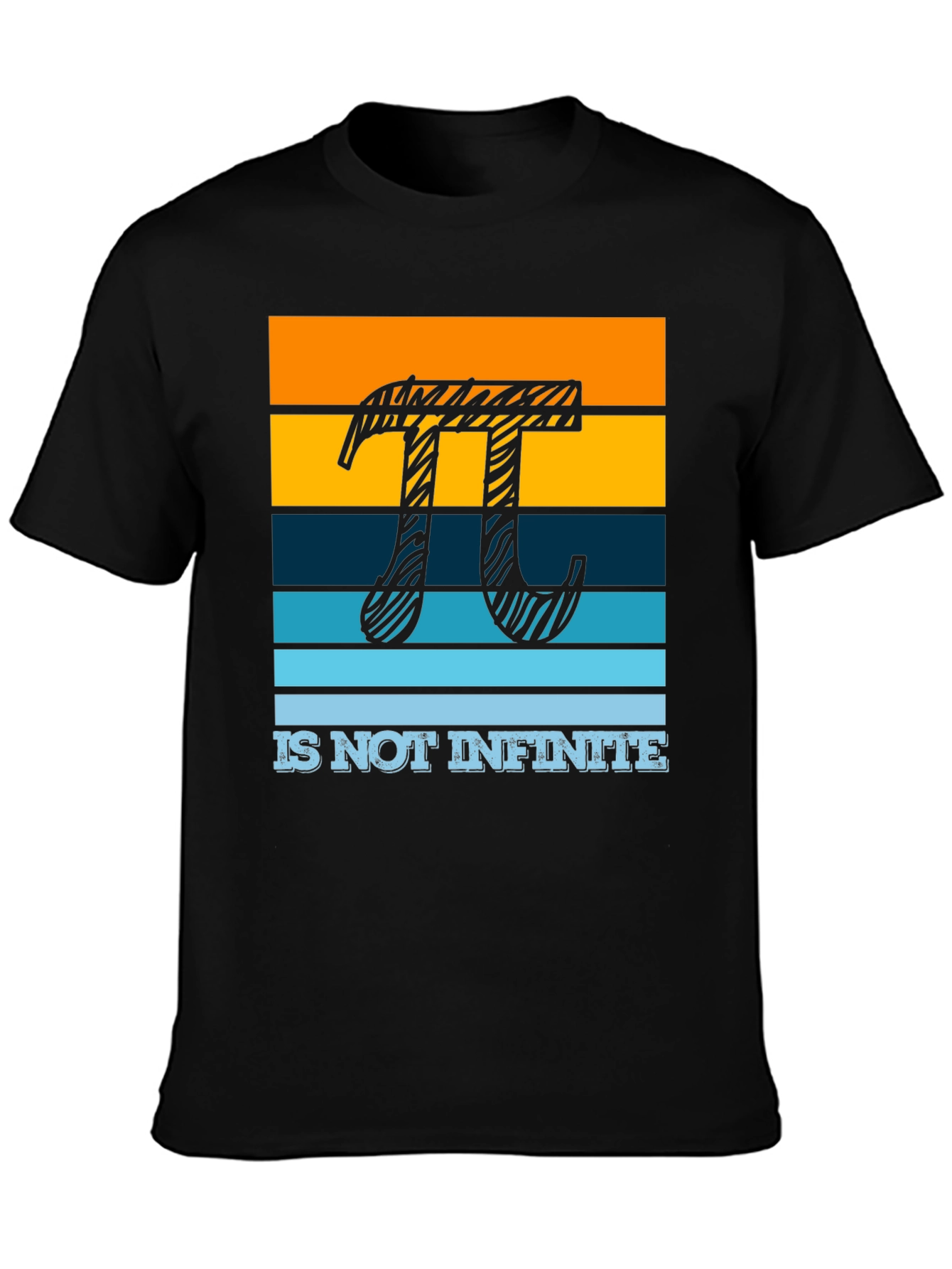 Pi Symbol Striped Graphic Tee - Limited Edition