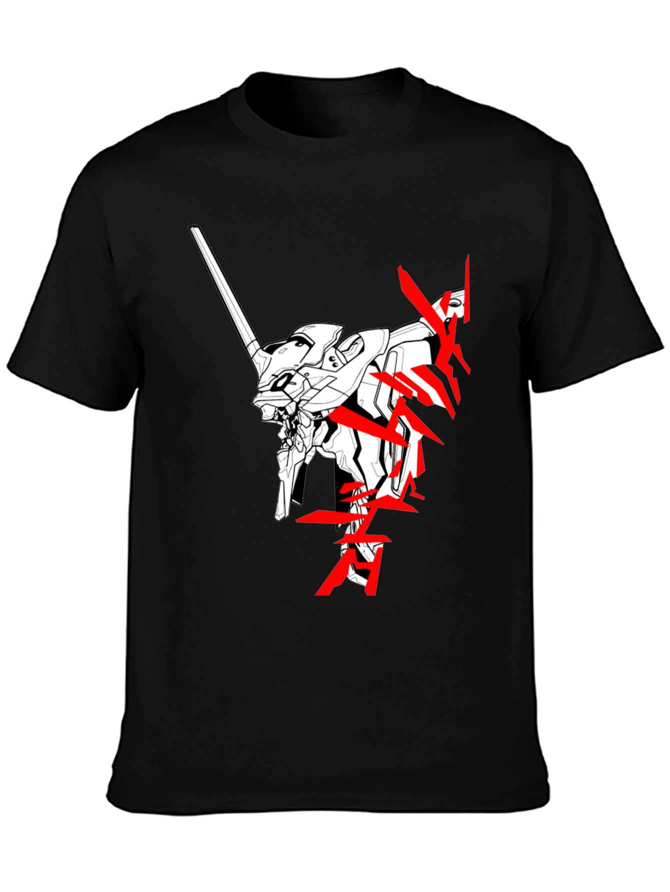 Anime Robot Black T-Shirt