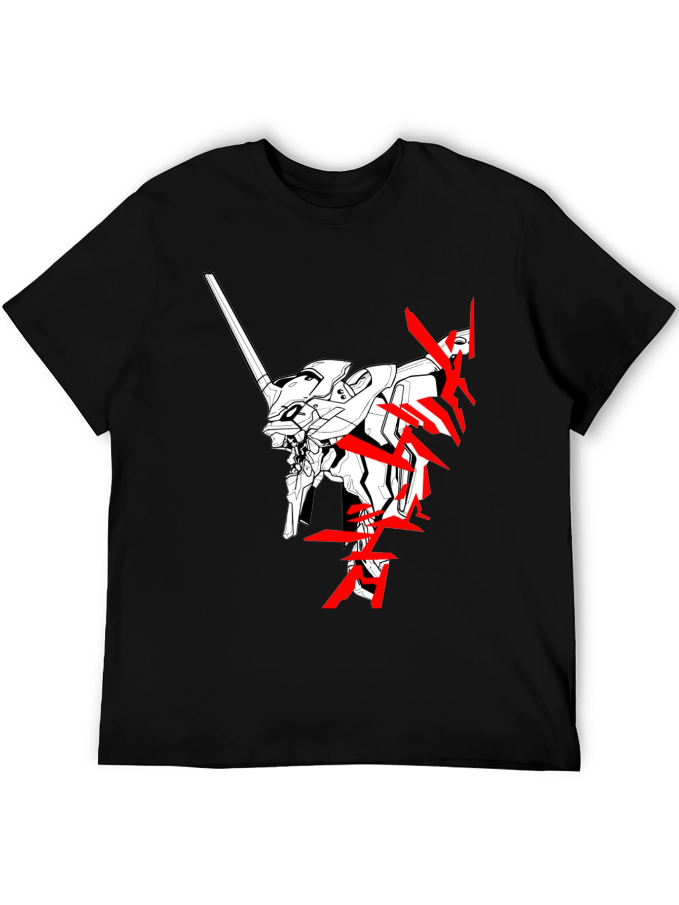Anime Robot Black T-Shirt