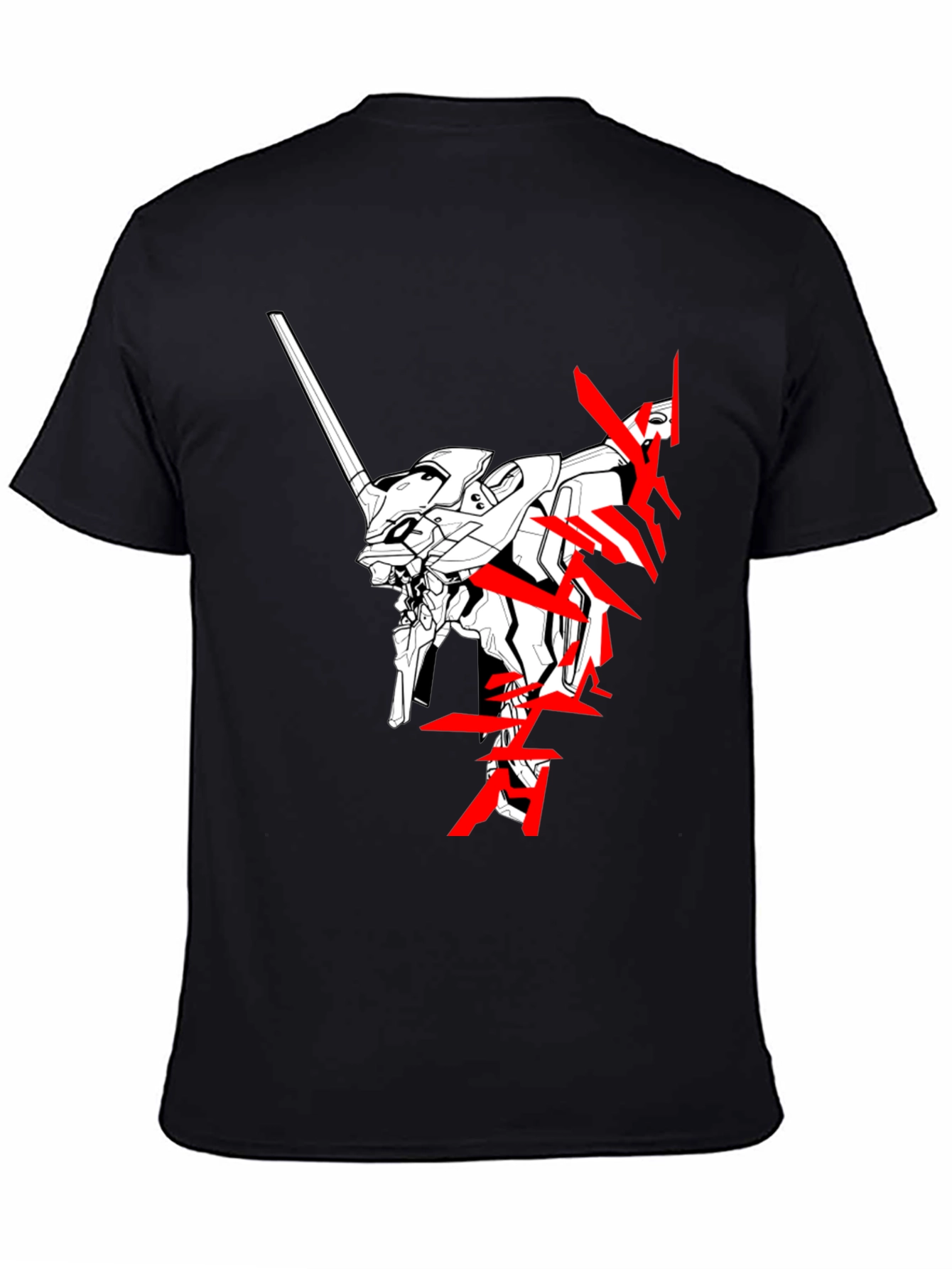 Anime Robot Black T-Shirt