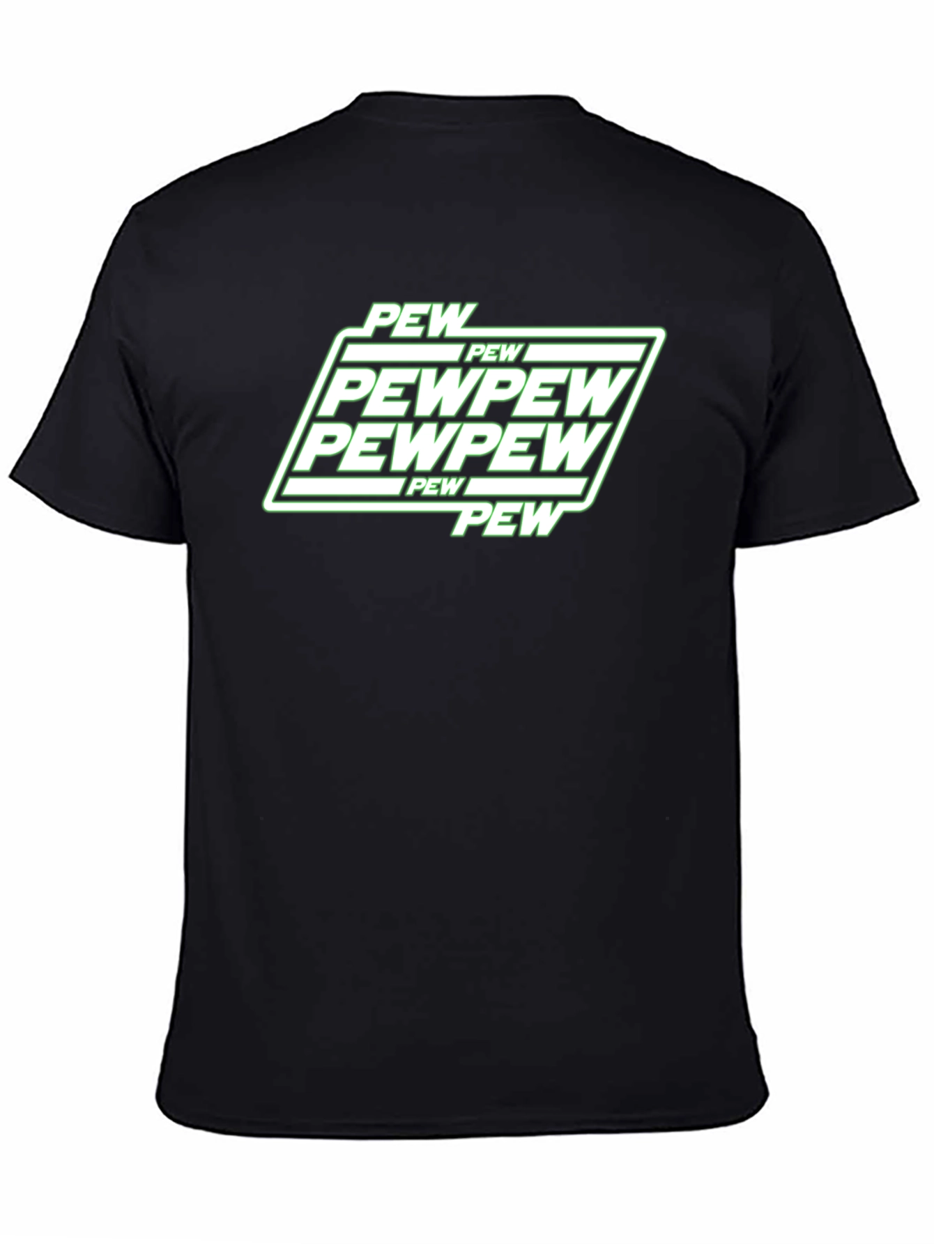 Pew Pew Graphic Black T-Shirt Funny Gamer Tee