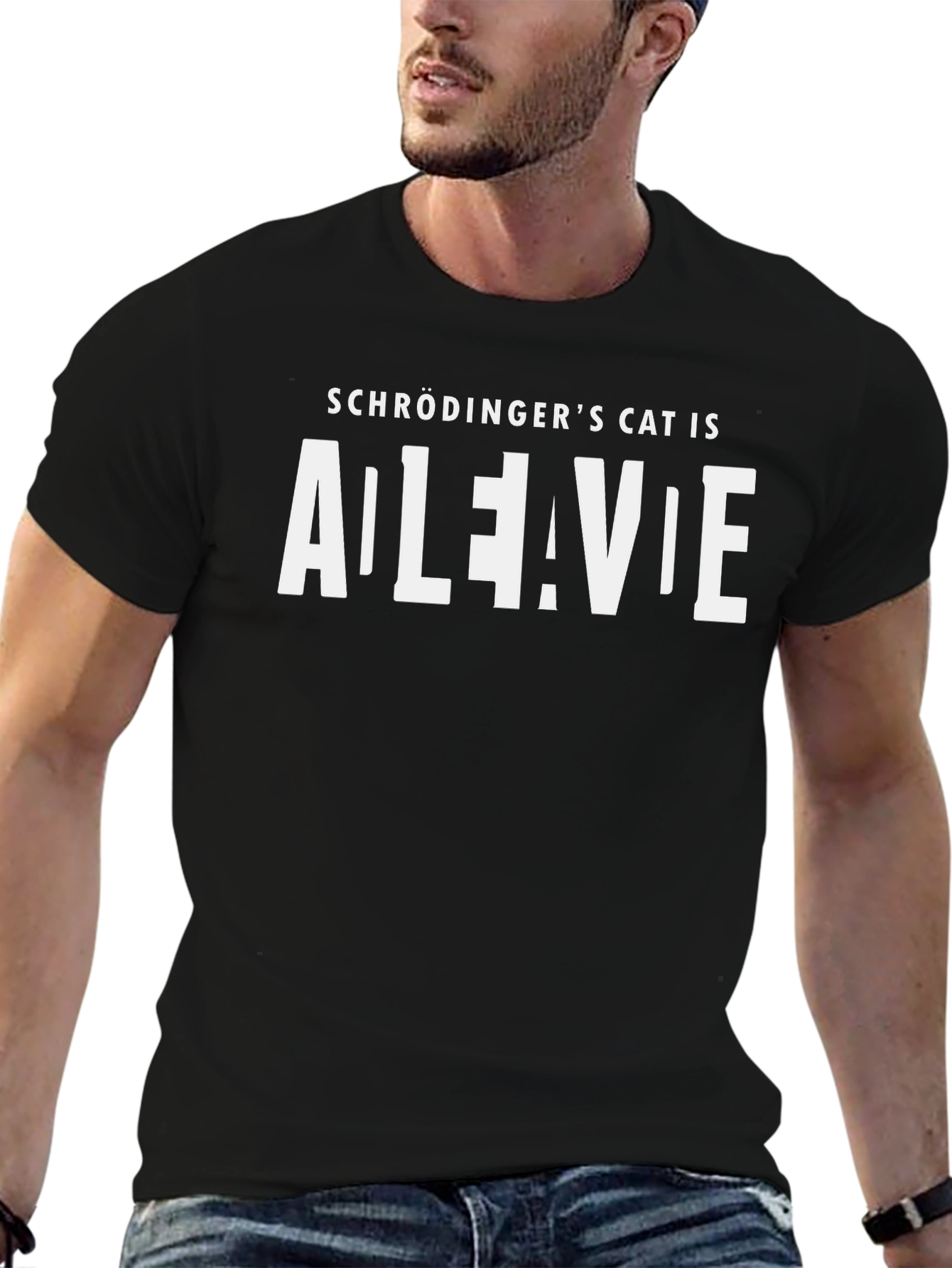 Schrödingers Cat T-Shirt - Both Dead and Alive!