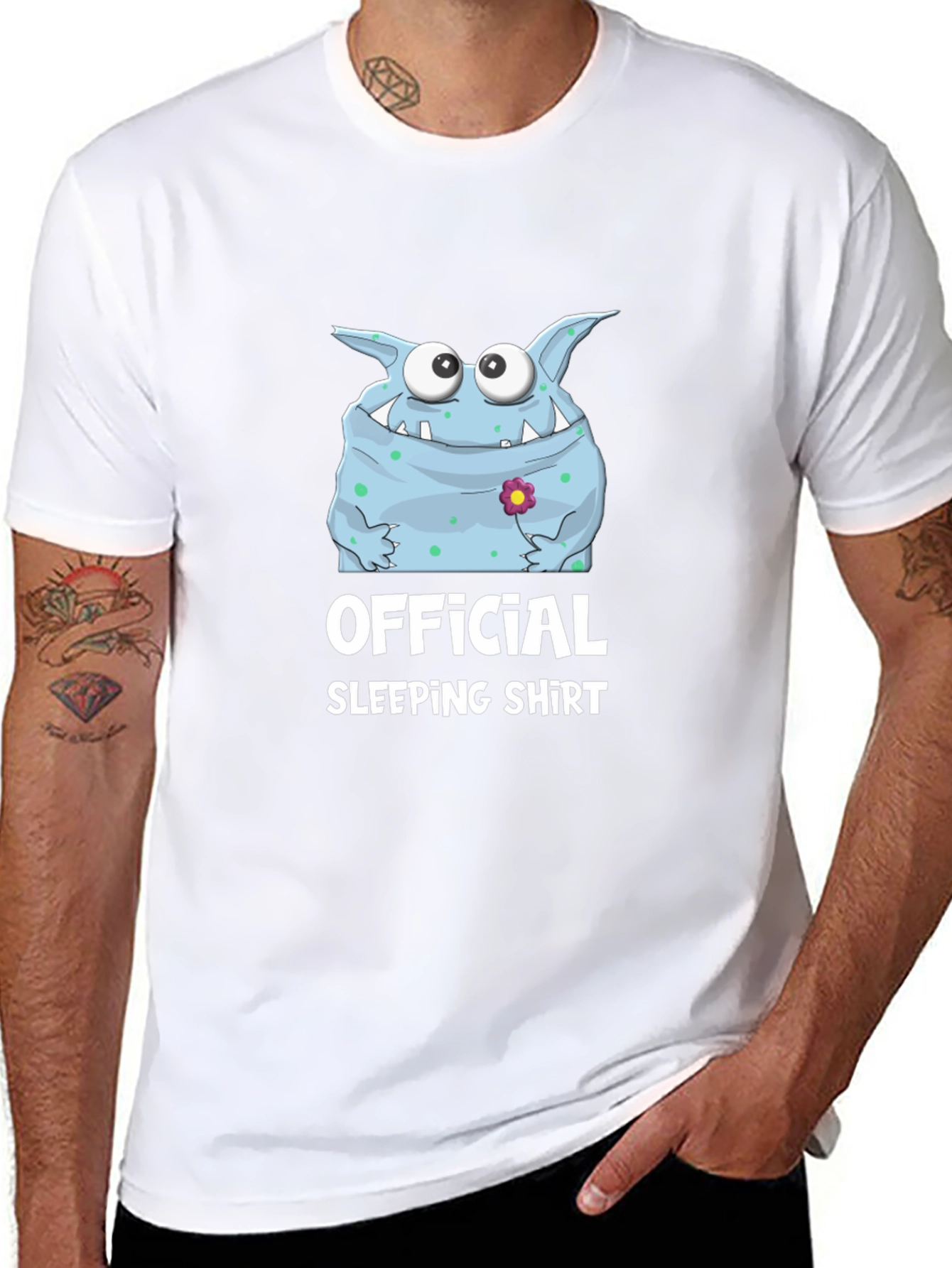 Official Sleeping Shirt Monster Graphic Tee